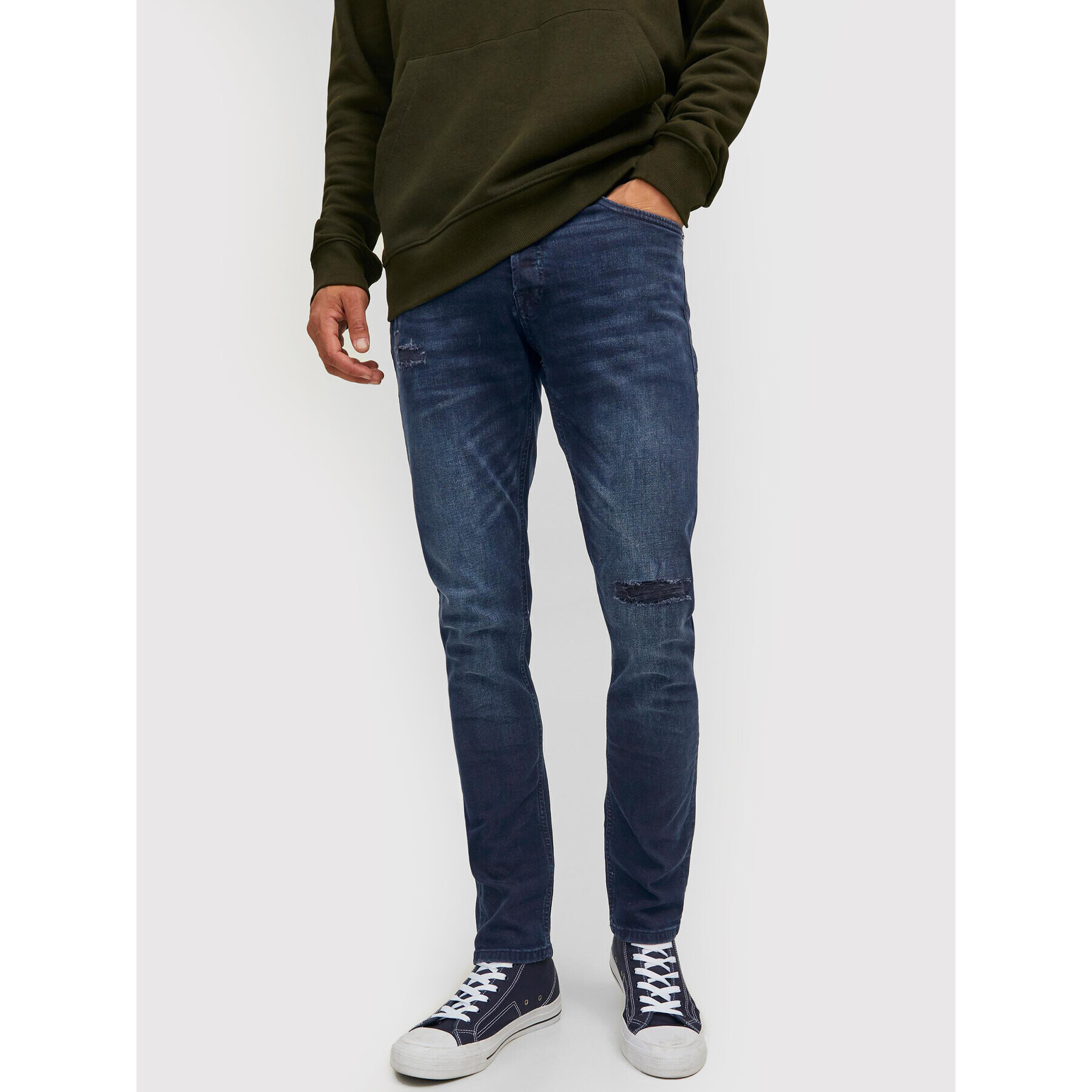 Jack&Jones Дънки Glenn 12212775 Тъмносин Slim Fit - Pepit.bg
