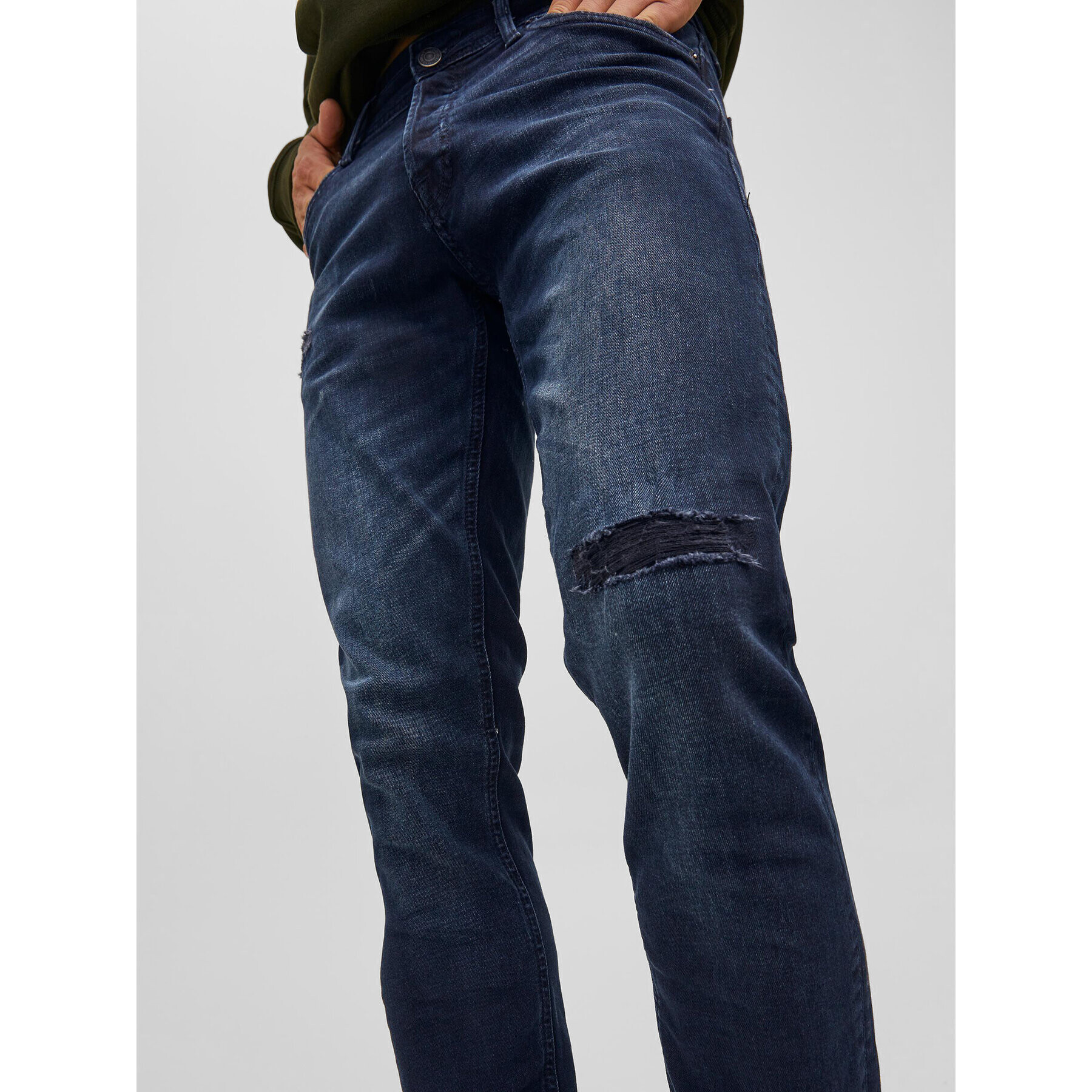 Jack&Jones Дънки Glenn 12212775 Тъмносин Slim Fit - Pepit.bg