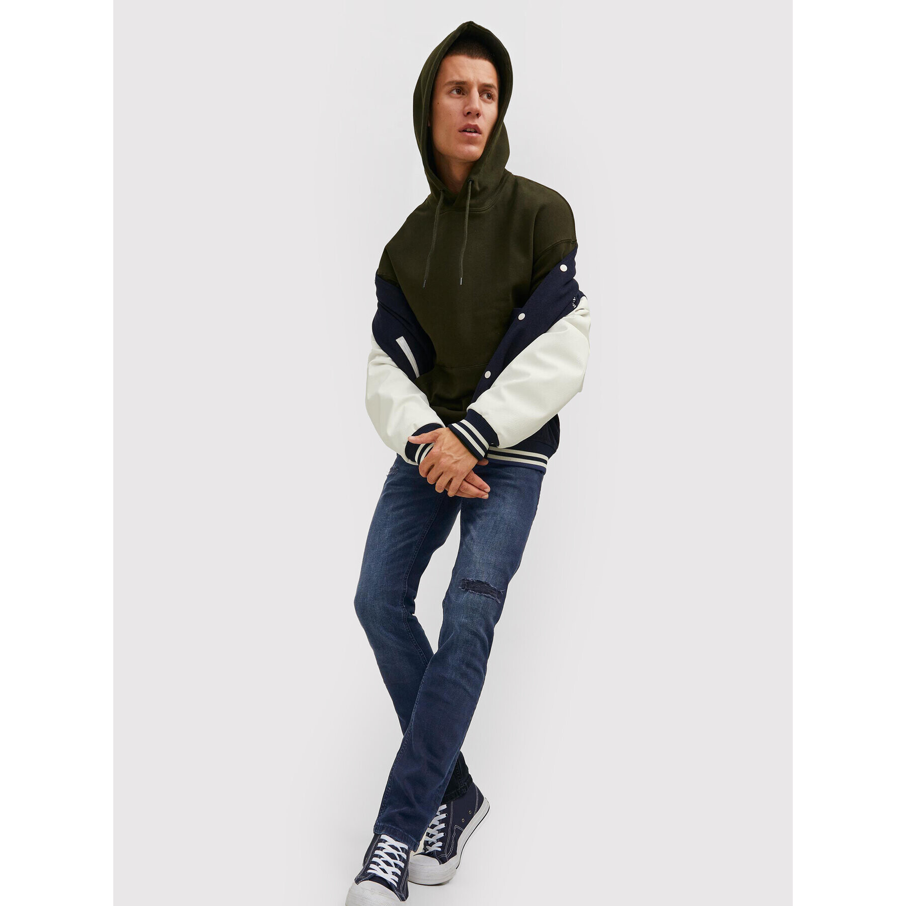Jack&Jones Дънки Glenn 12212775 Тъмносин Slim Fit - Pepit.bg