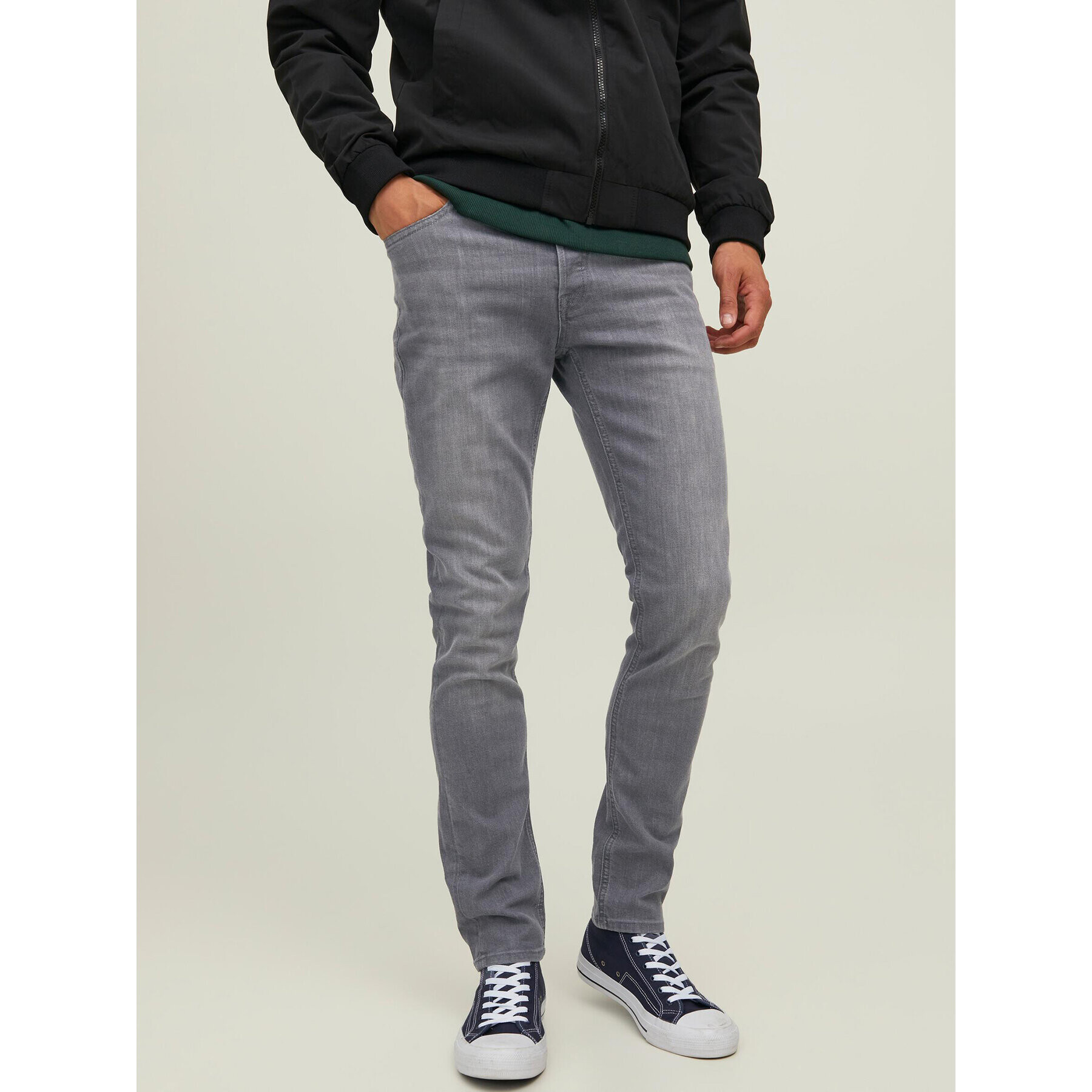 Jack&Jones Дънки Glenn 12212785 Сив Slim Fit - Pepit.bg