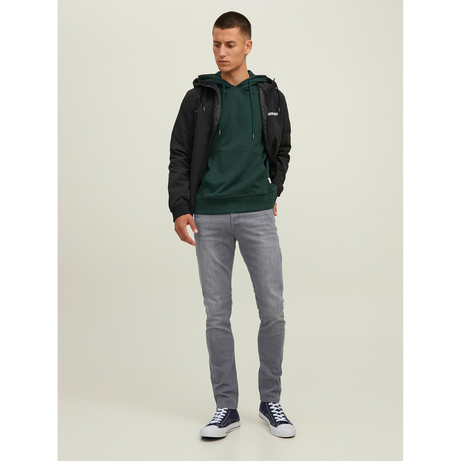 Jack&Jones Дънки Glenn 12212785 Сив Slim Fit - Pepit.bg