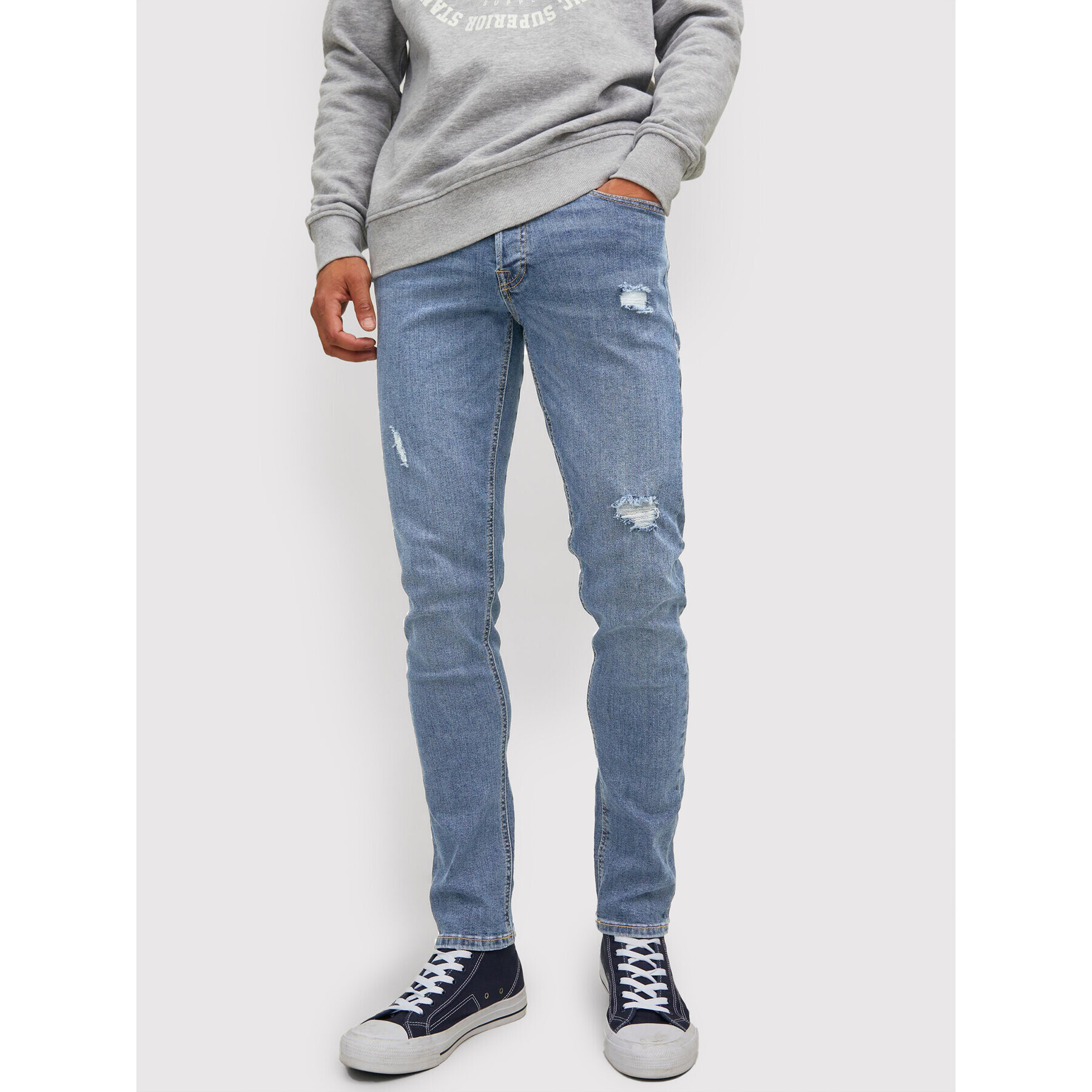 Jack&Jones Дънки Glenn 12213191 Син Slim Fit - Pepit.bg