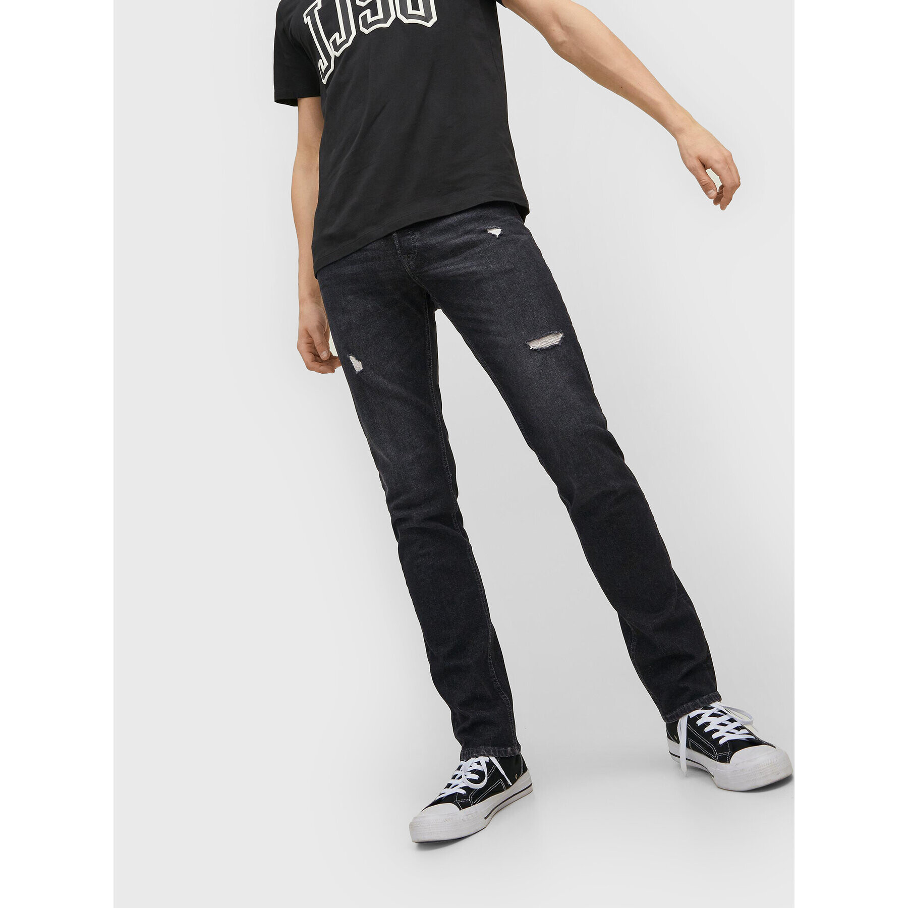 Jack&Jones Дънки Glenn 12213194 Черен Slim Fit - Pepit.bg
