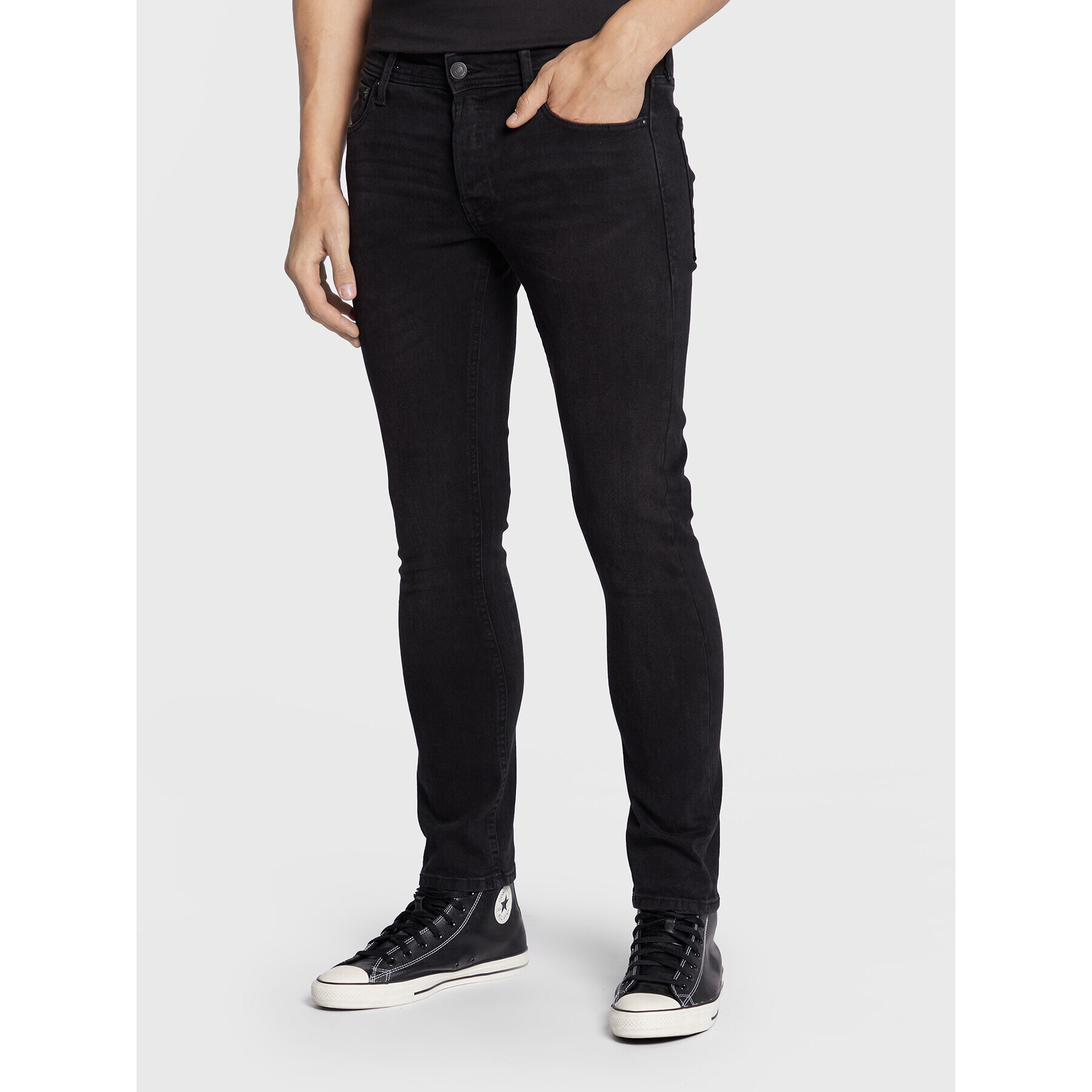 Jack&Jones Дънки Glenn 12213610 Черен Slim Fit - Pepit.bg