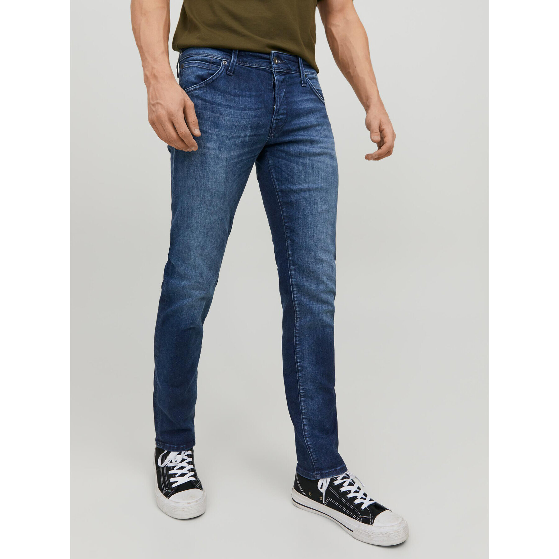 Jack&Jones Дънки Glenn 12214782 Тъмносин Slim Fit - Pepit.bg