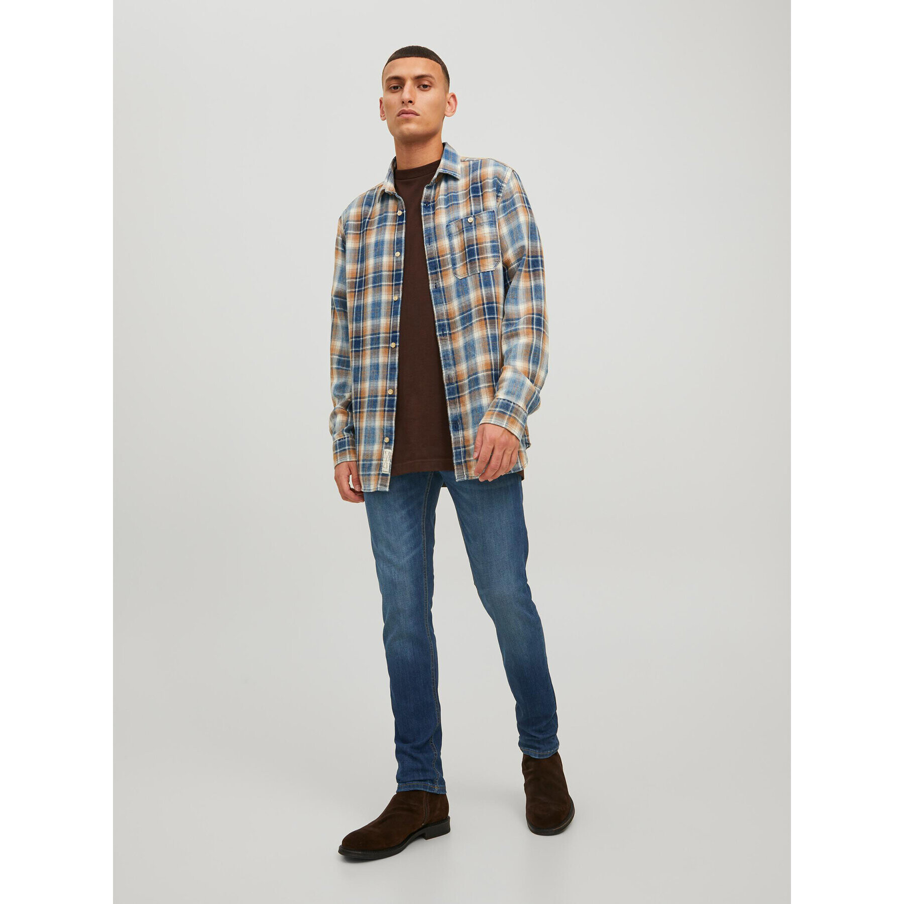 Jack&Jones Дънки Glenn 12224987 Тъмносин Slim Fit - Pepit.bg