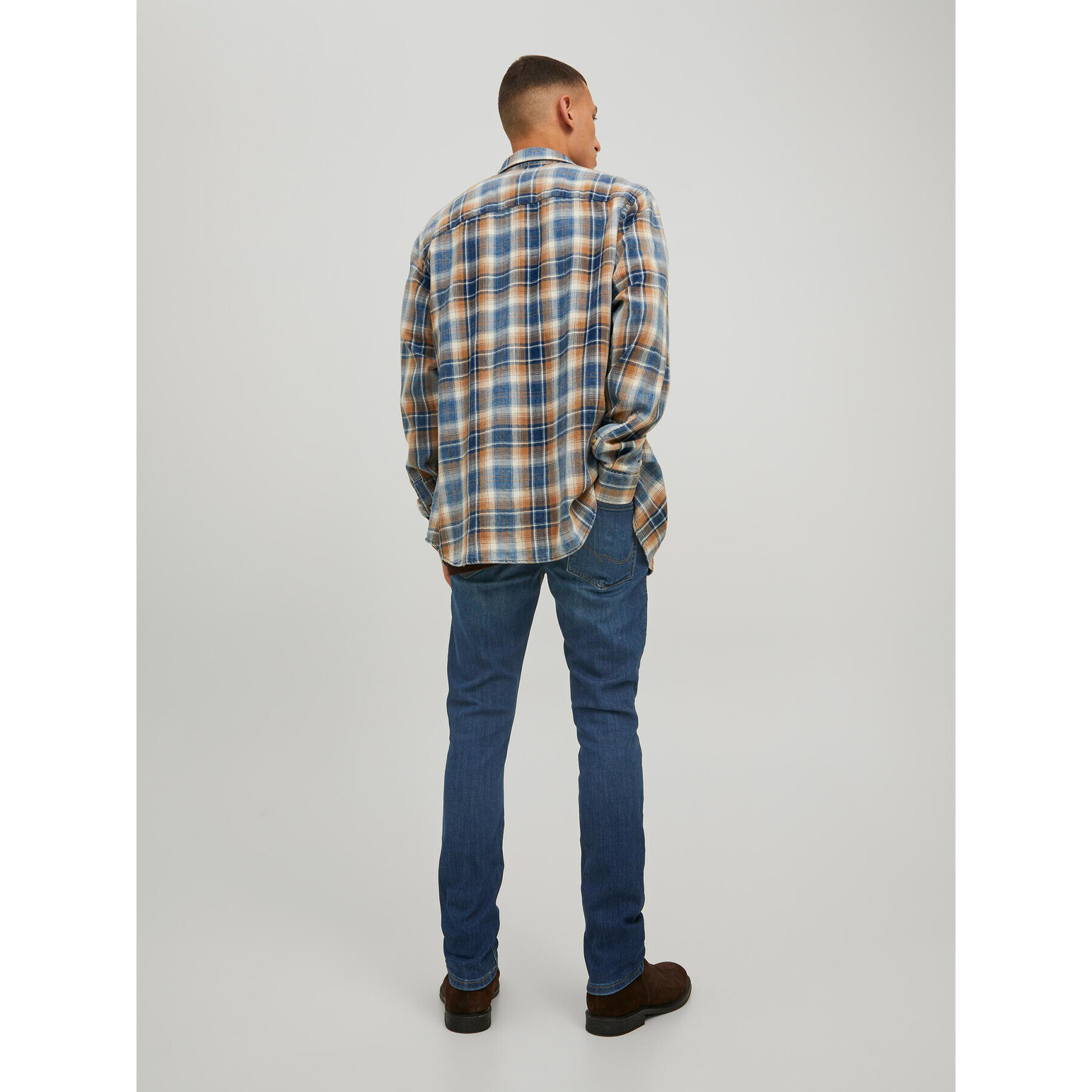 Jack&Jones Дънки Glenn 12224987 Тъмносин Slim Fit - Pepit.bg