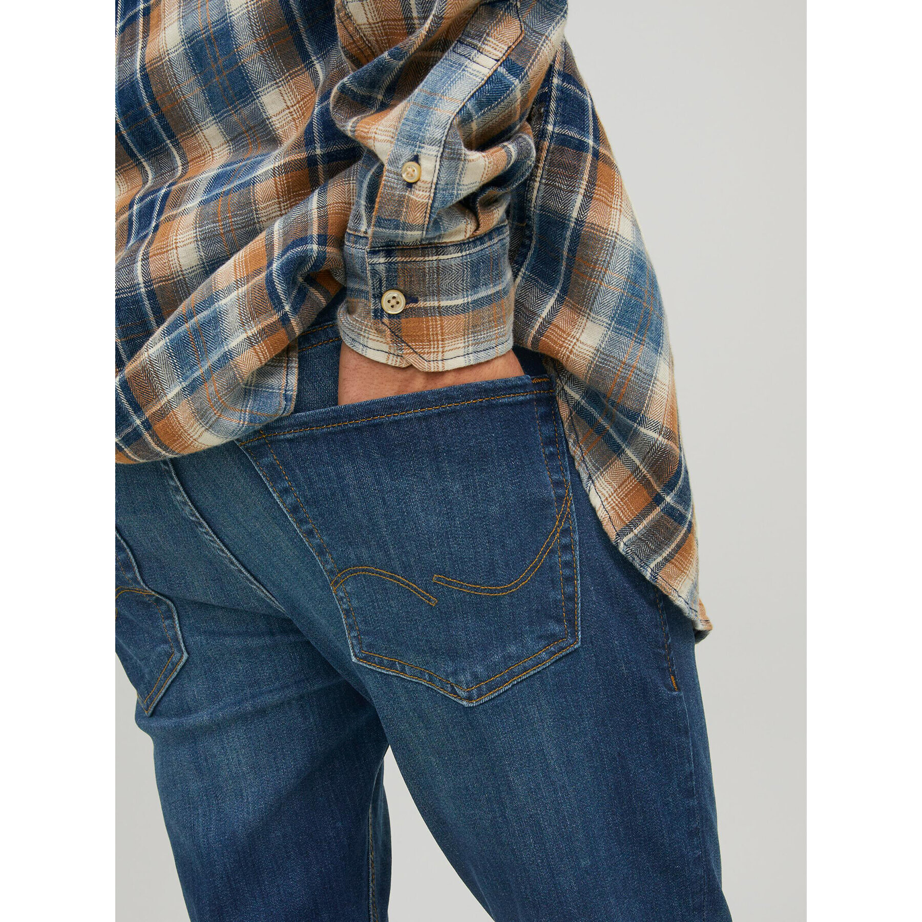 Jack&Jones Дънки Glenn 12224987 Тъмносин Slim Fit - Pepit.bg