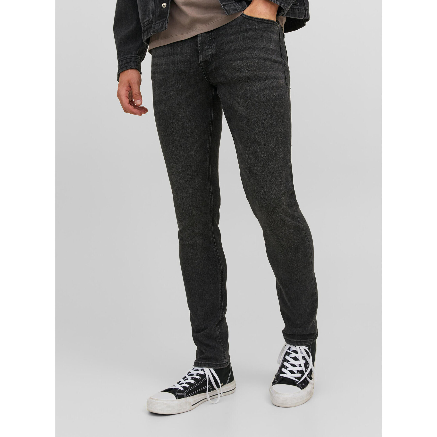 Jack&Jones Дънки Glenn 12237350 Черен Slim Fit - Pepit.bg
