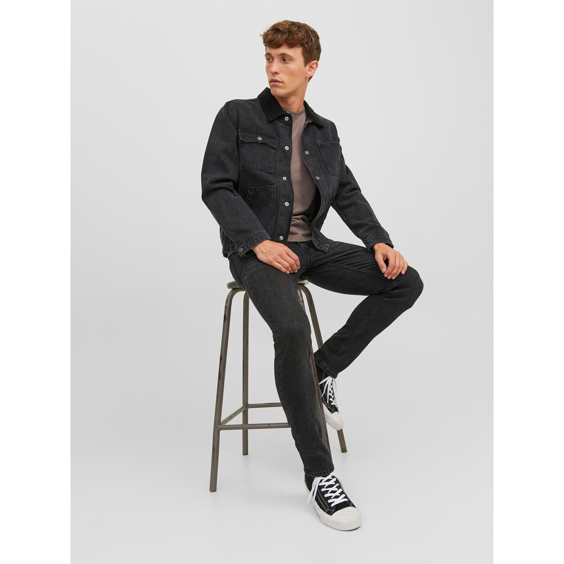 Jack&Jones Дънки Glenn 12237350 Черен Slim Fit - Pepit.bg