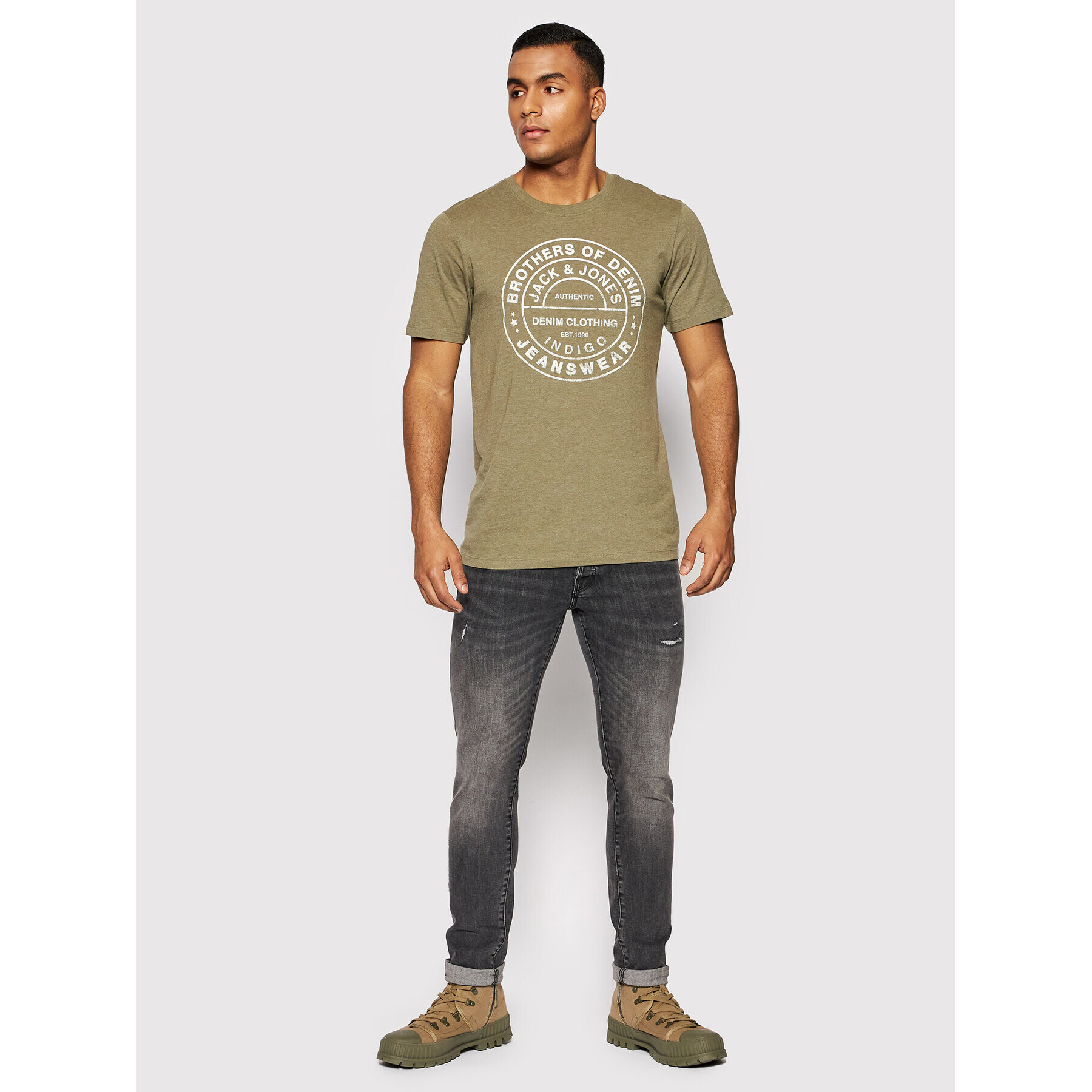 Jack&Jones Дънки Glenn Fox 12201709 Сив Slim Fit - Pepit.bg