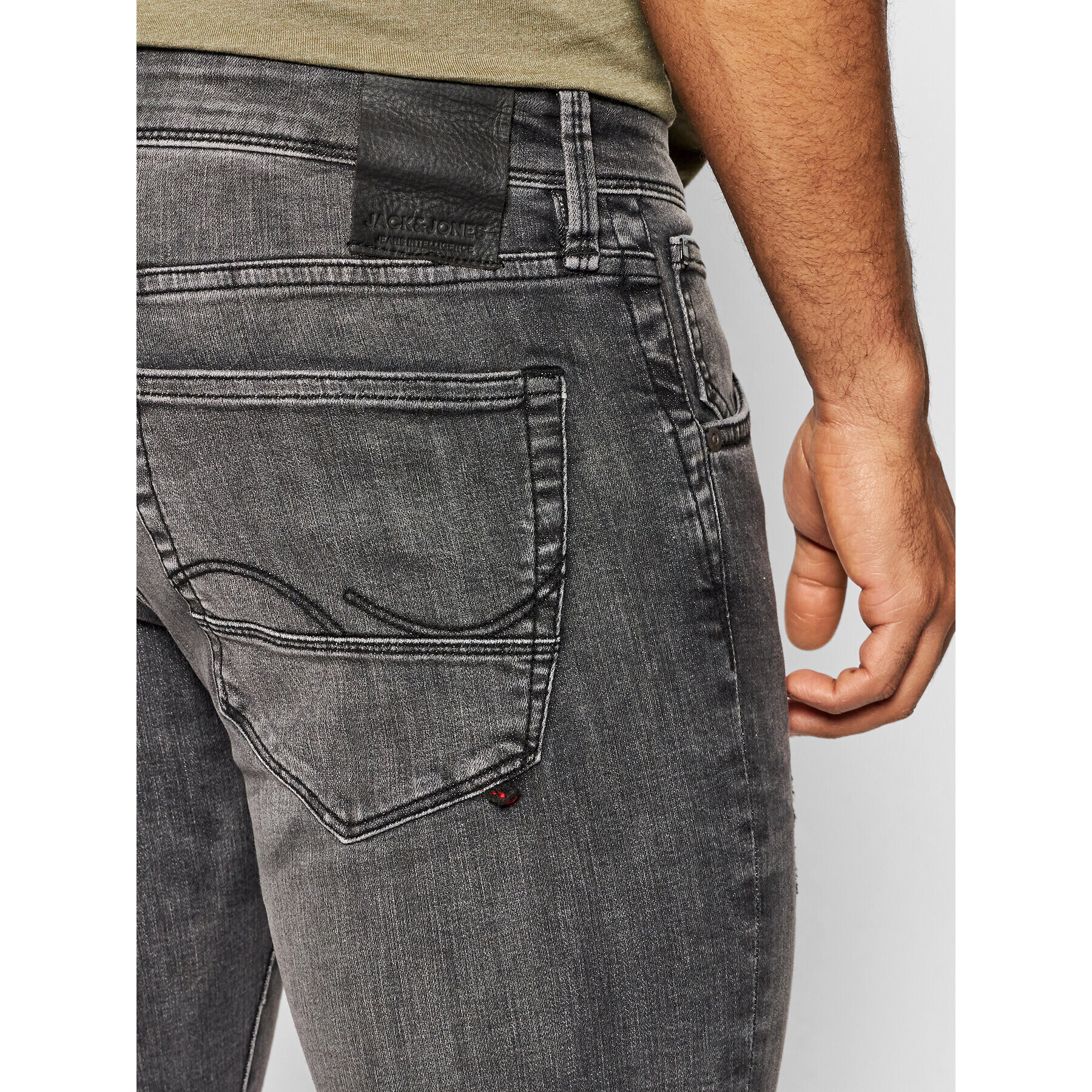 Jack&Jones Дънки Glenn Fox 12201709 Сив Slim Fit - Pepit.bg