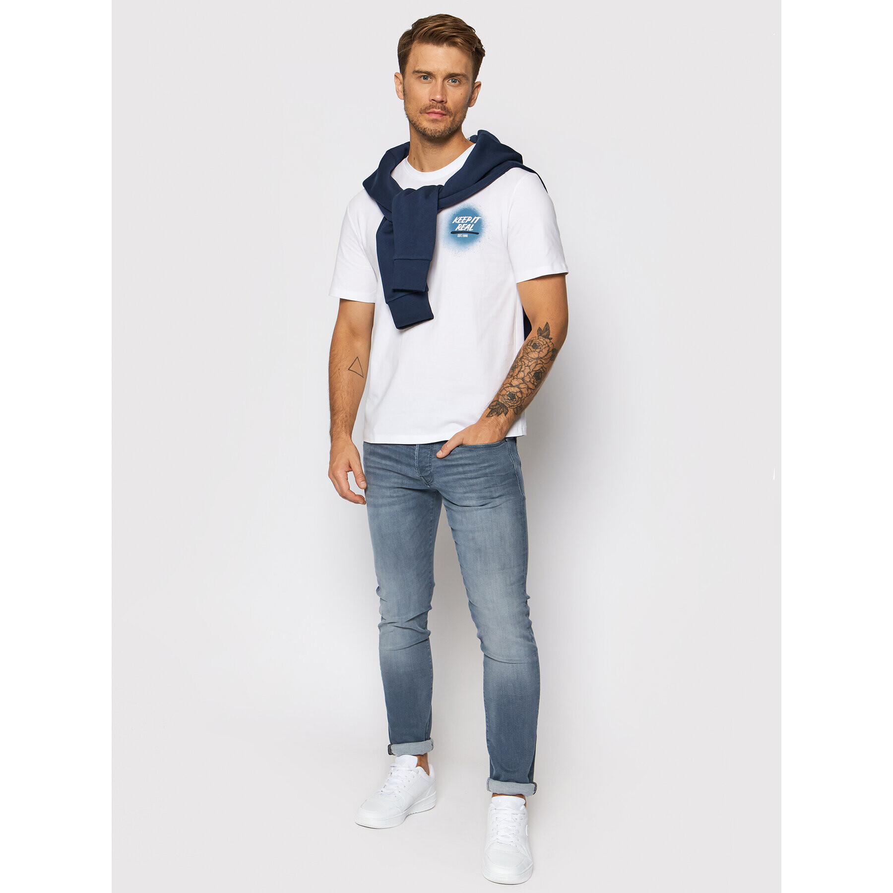 Jack&Jones Дънки Glenn Icon 12194438 Син Slim Fit - Pepit.bg