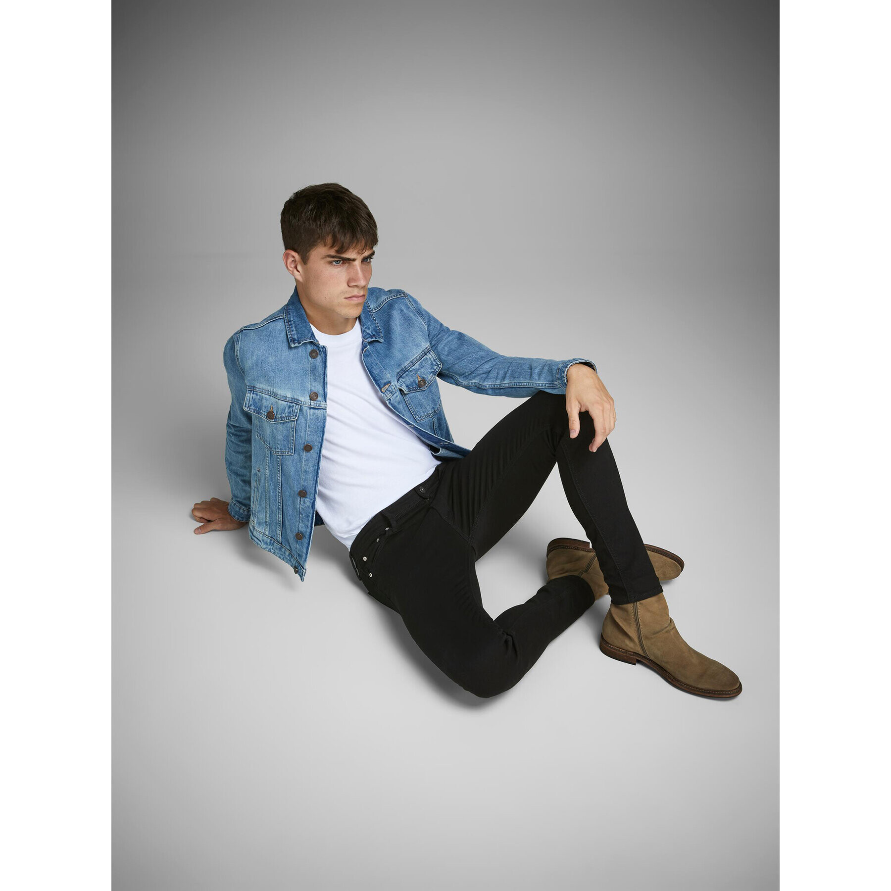 Jack&Jones Дънки Liam 12109952 Черен Skinny Fit - Pepit.bg