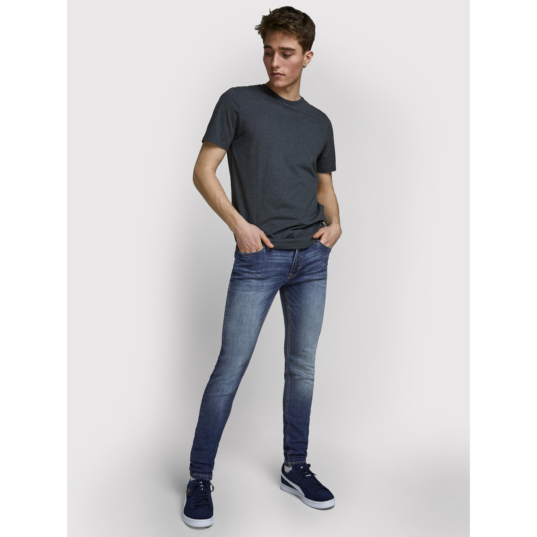 Jack&Jones Дънки Liam 12166854 Тъмносин Skinny Fit - Pepit.bg