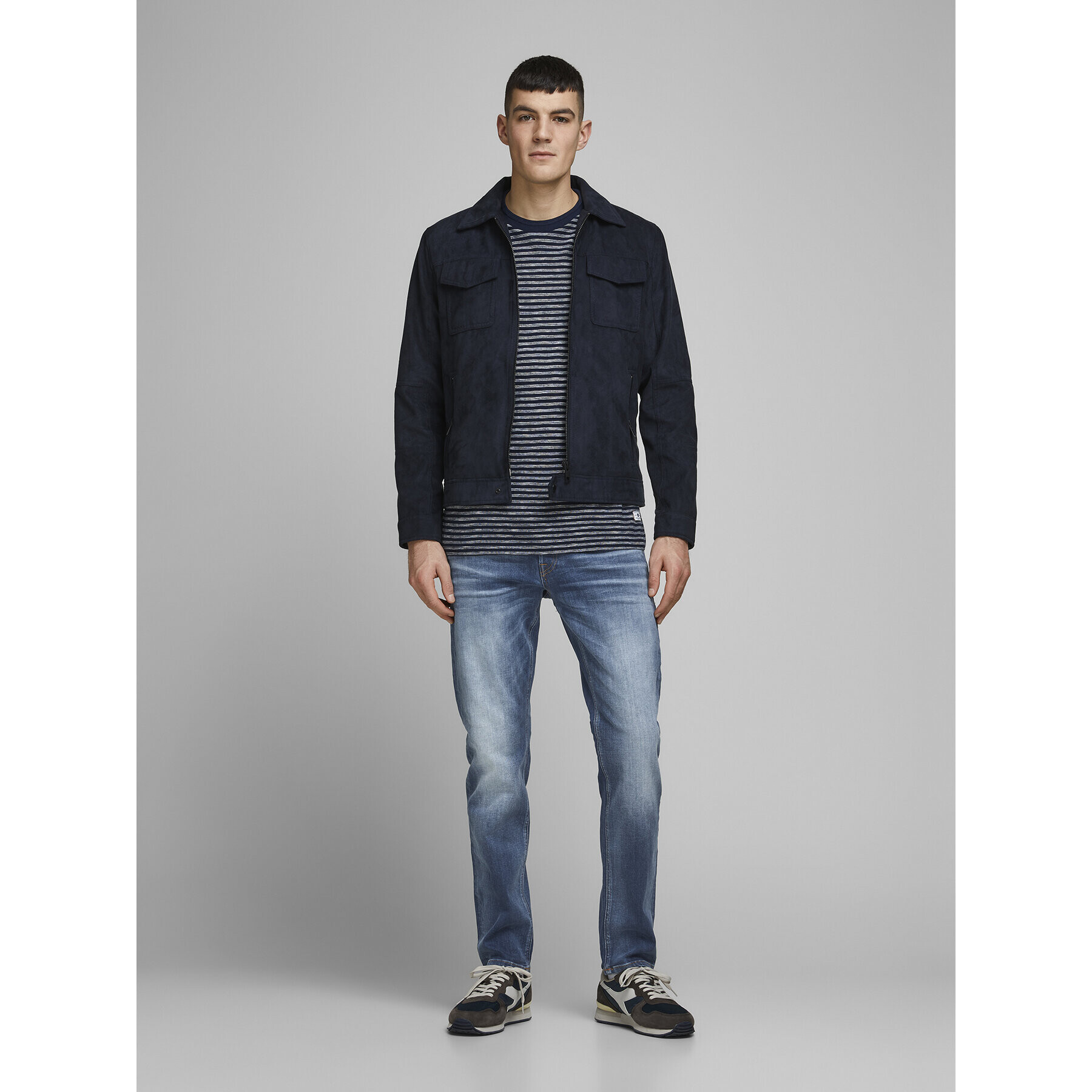 Jack&Jones Дънки Mike 12168290 Син Tapered Fit - Pepit.bg