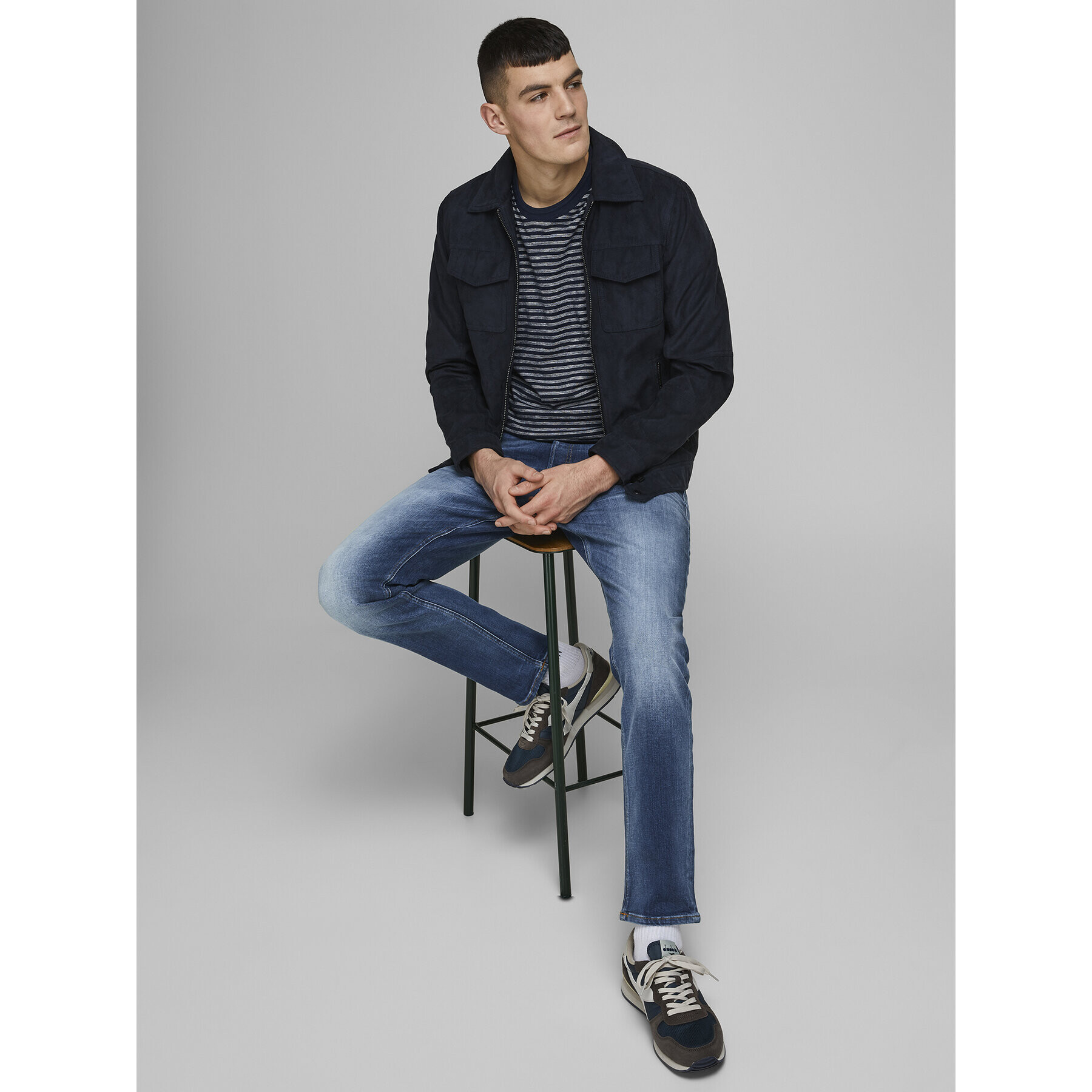 Jack&Jones Дънки Mike 12168290 Син Tapered Fit - Pepit.bg