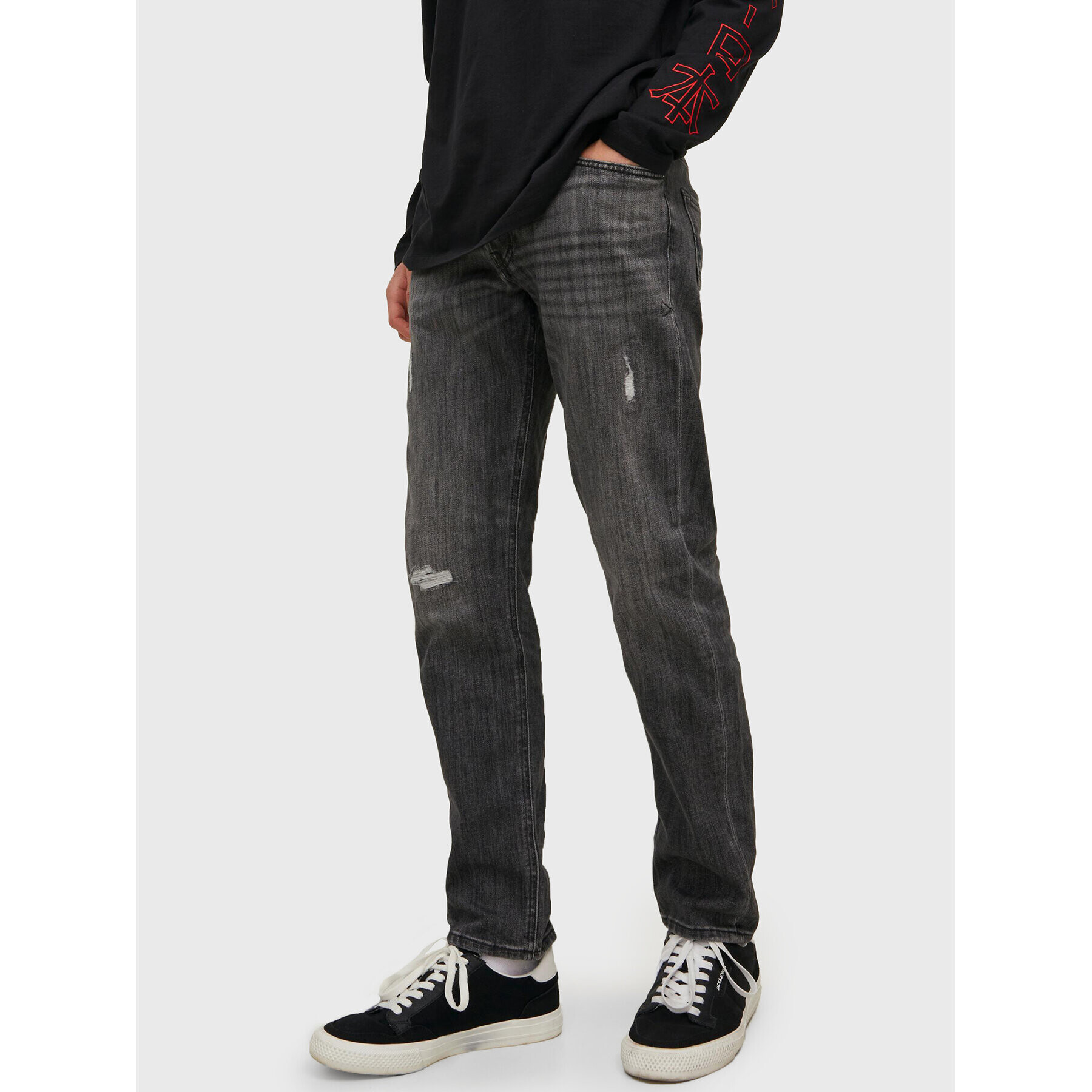 Jack&Jones Дънки Mike 12219142 Черен Regular Fit - Pepit.bg