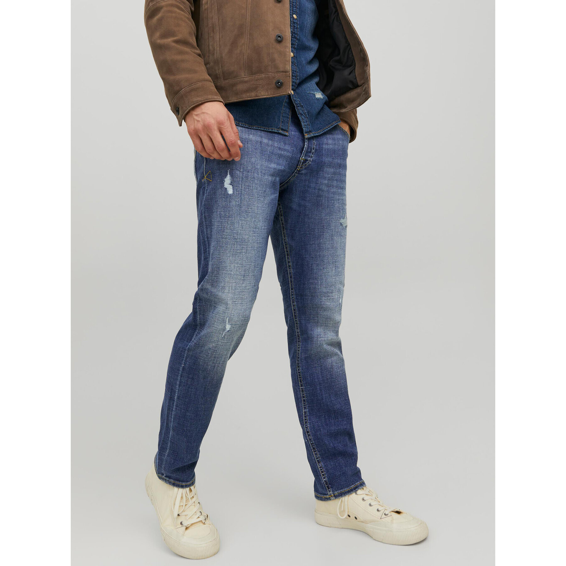 Jack&Jones Дънки Tim 12213158 Син Slim Fit - Pepit.bg