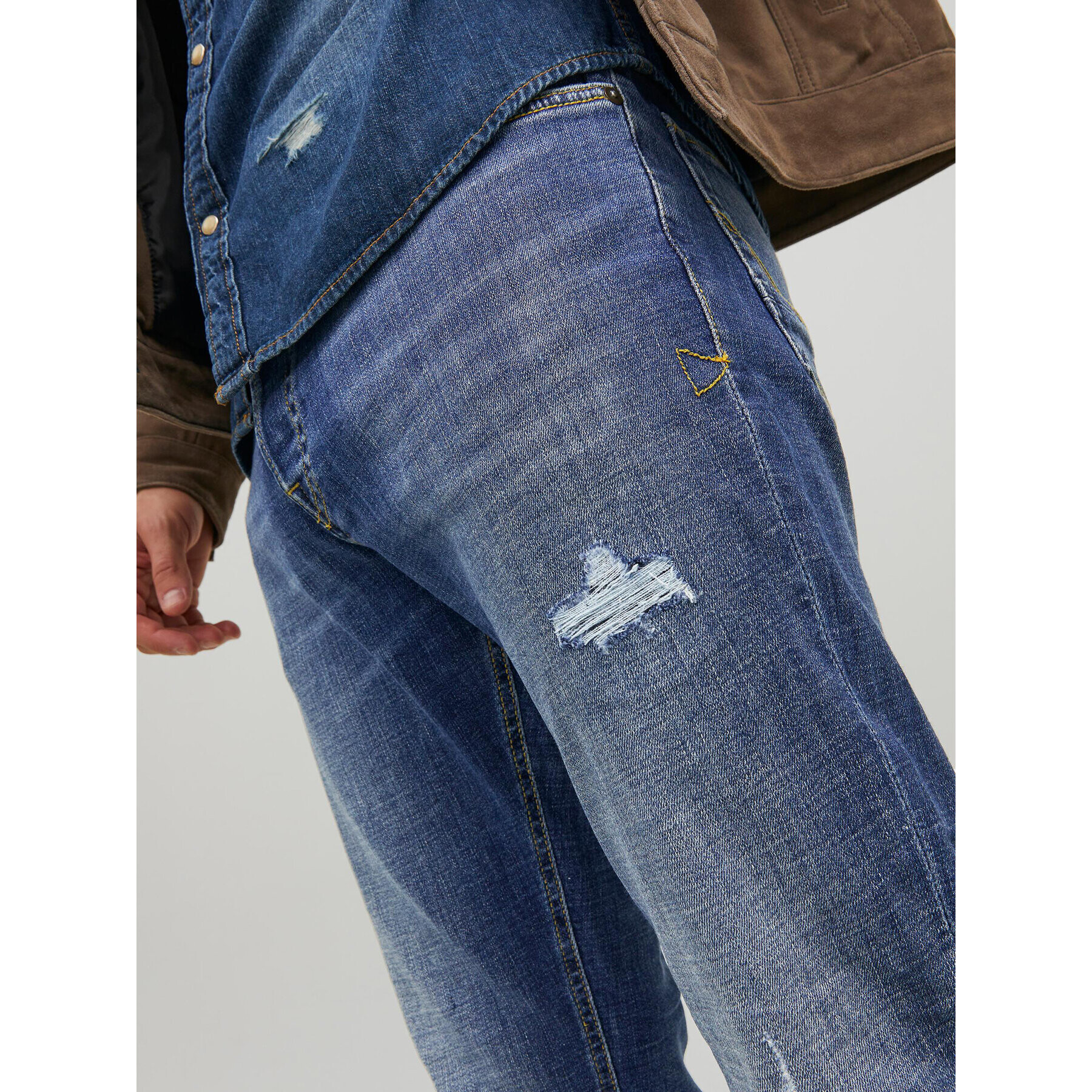 Jack&Jones Дънки Tim 12213158 Син Slim Fit - Pepit.bg