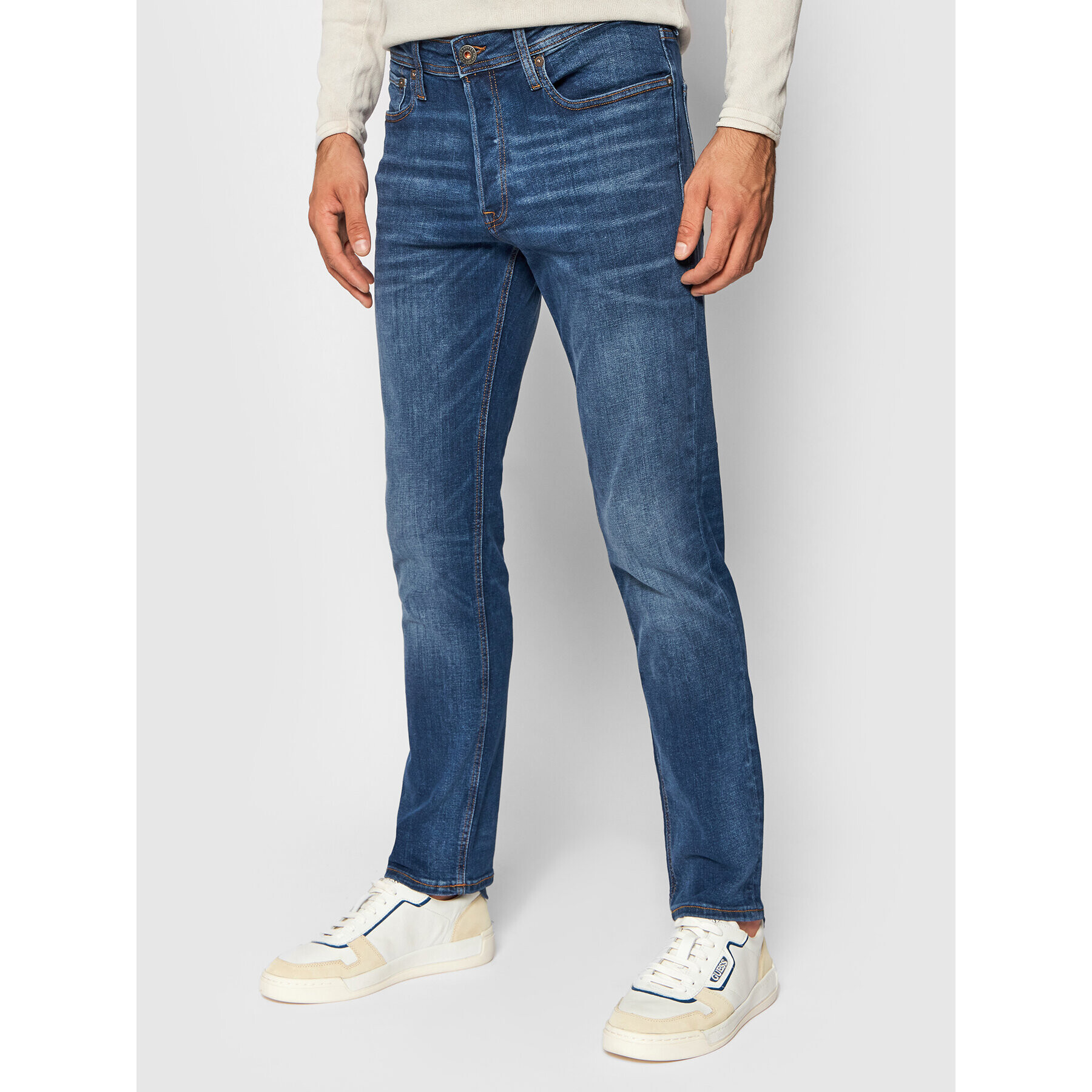 Jack&Jones Дънки Tim Original 12146384 Тъмносин Slim Fit - Pepit.bg