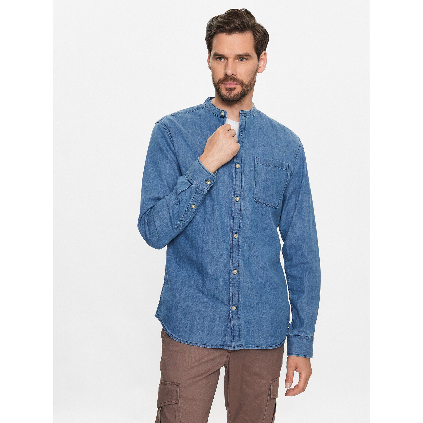 Jack&Jones дънкова риза Sheridan 12222976 Син Slim Fit - Pepit.bg