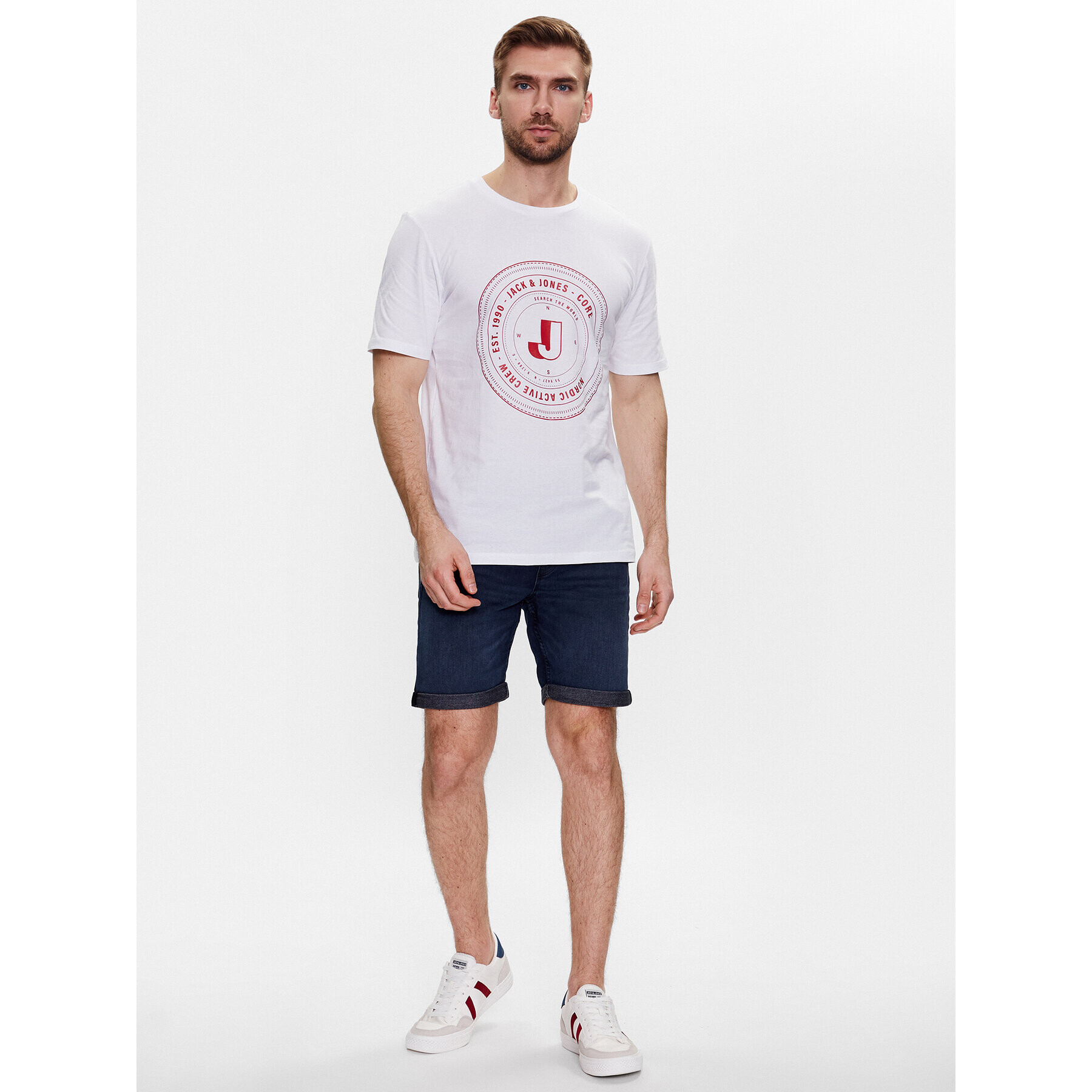 Jack&Jones Дънкови шорти Rick 12223989 Тъмносин Regular Fit - Pepit.bg