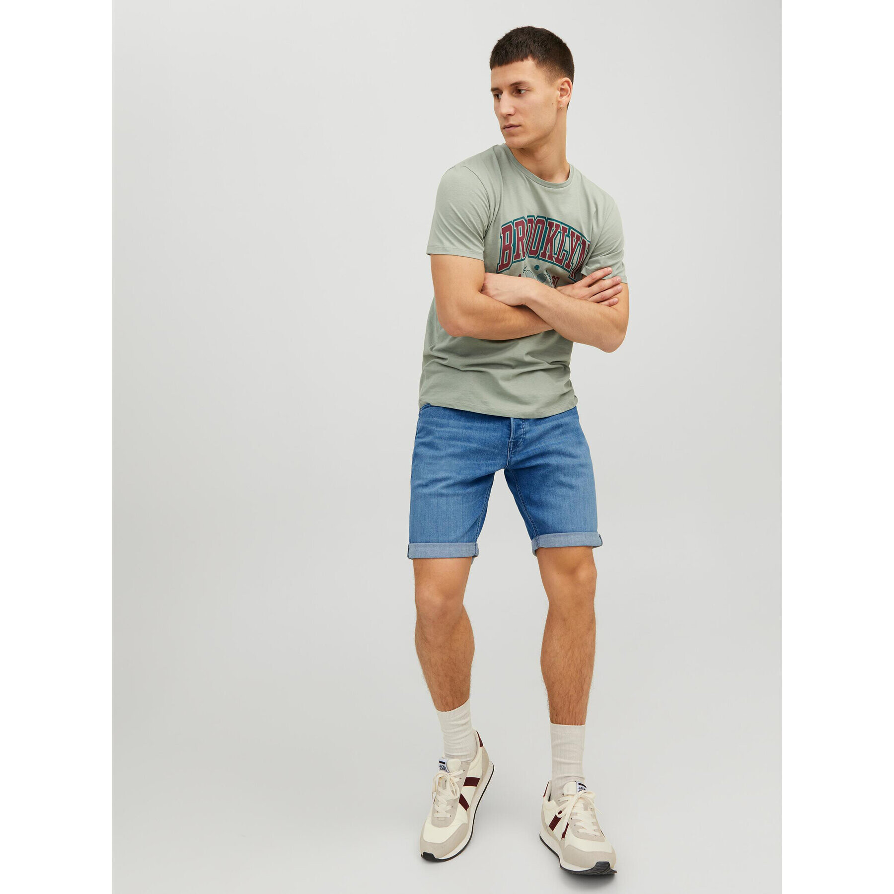 Jack&Jones Дънкови шорти 12225898 Син Regular Fit - Pepit.bg