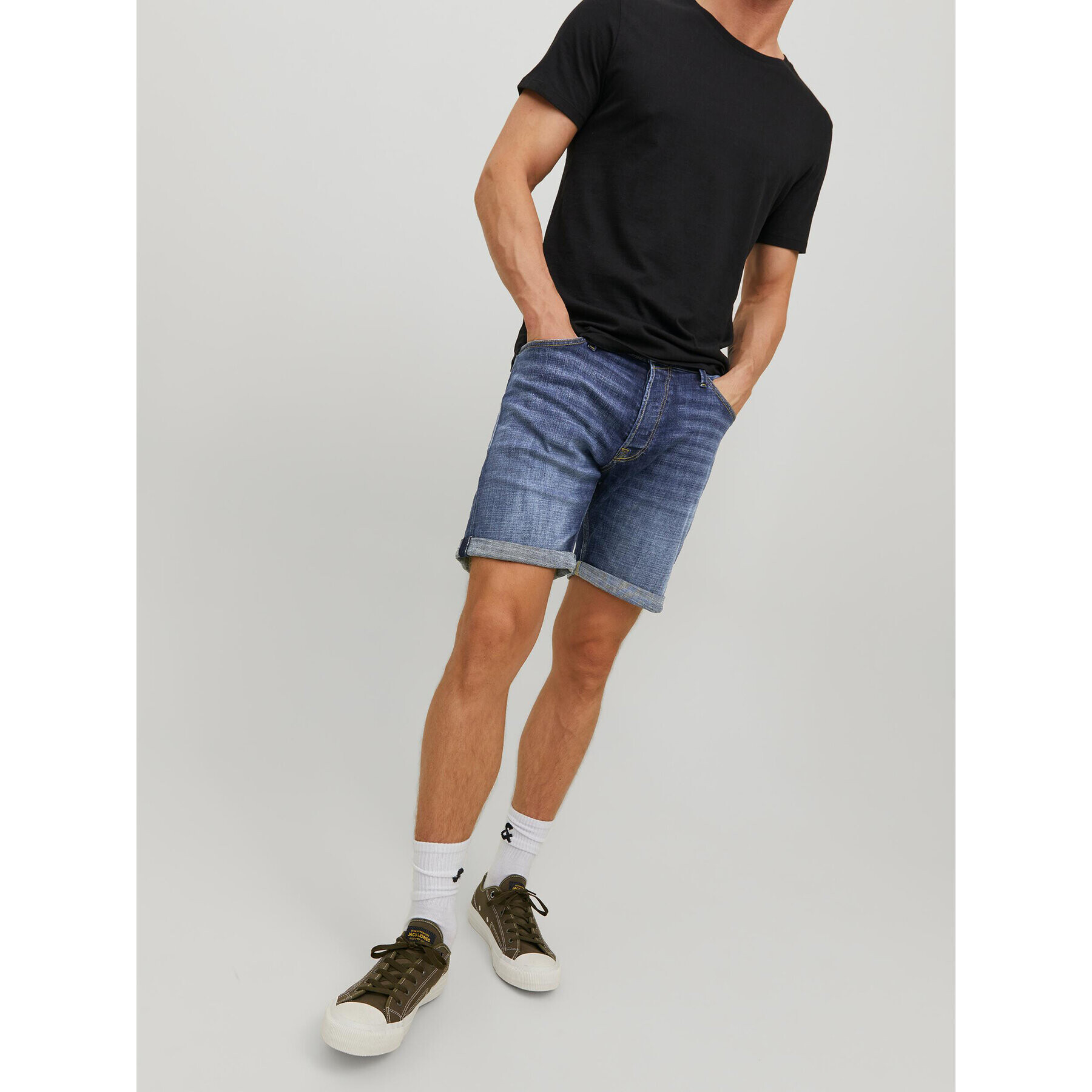 Jack&Jones Дънкови шорти Chris 12236192 Син Relaxed Fit - Pepit.bg