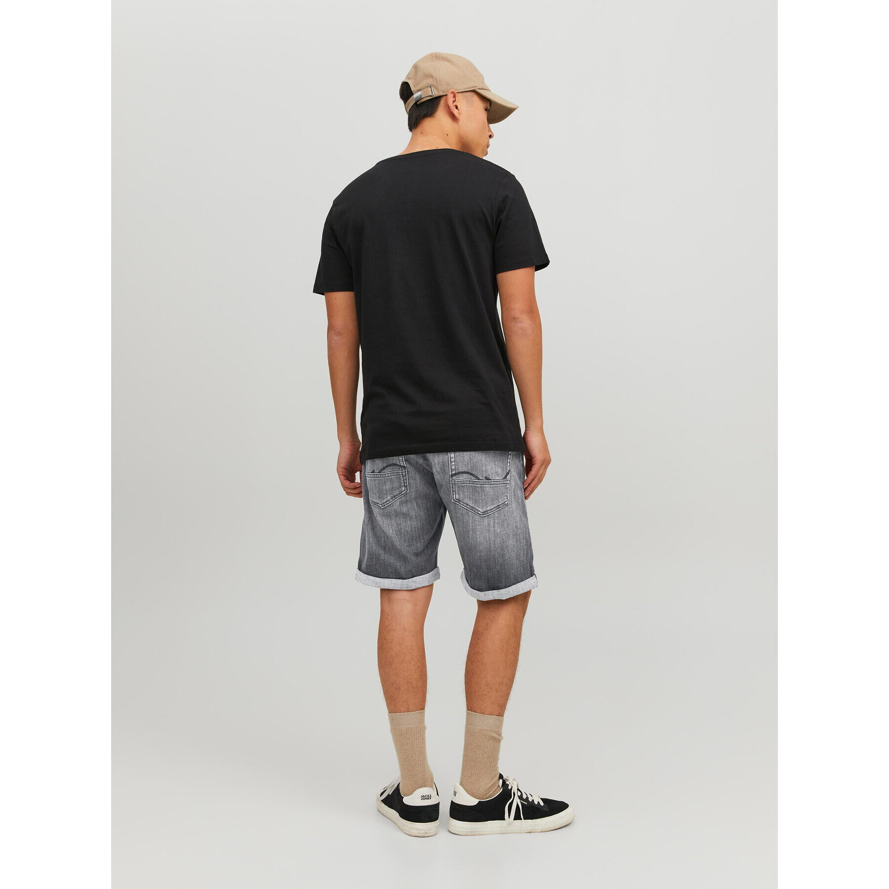 Jack&Jones Дънкови шорти Chris 12236193 Сив Relaxed Fit - Pepit.bg