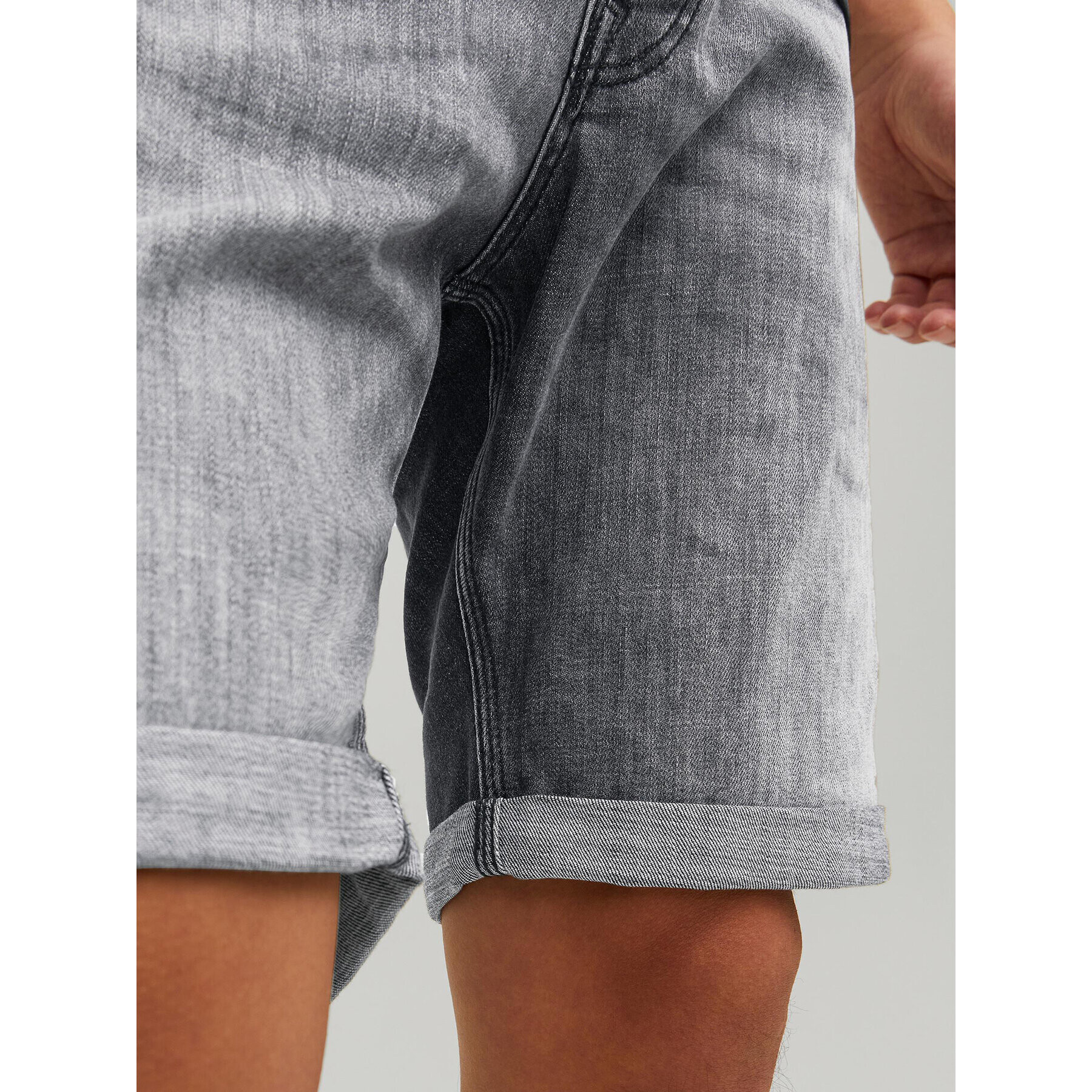 Jack&Jones Дънкови шорти Chris 12236193 Сив Relaxed Fit - Pepit.bg