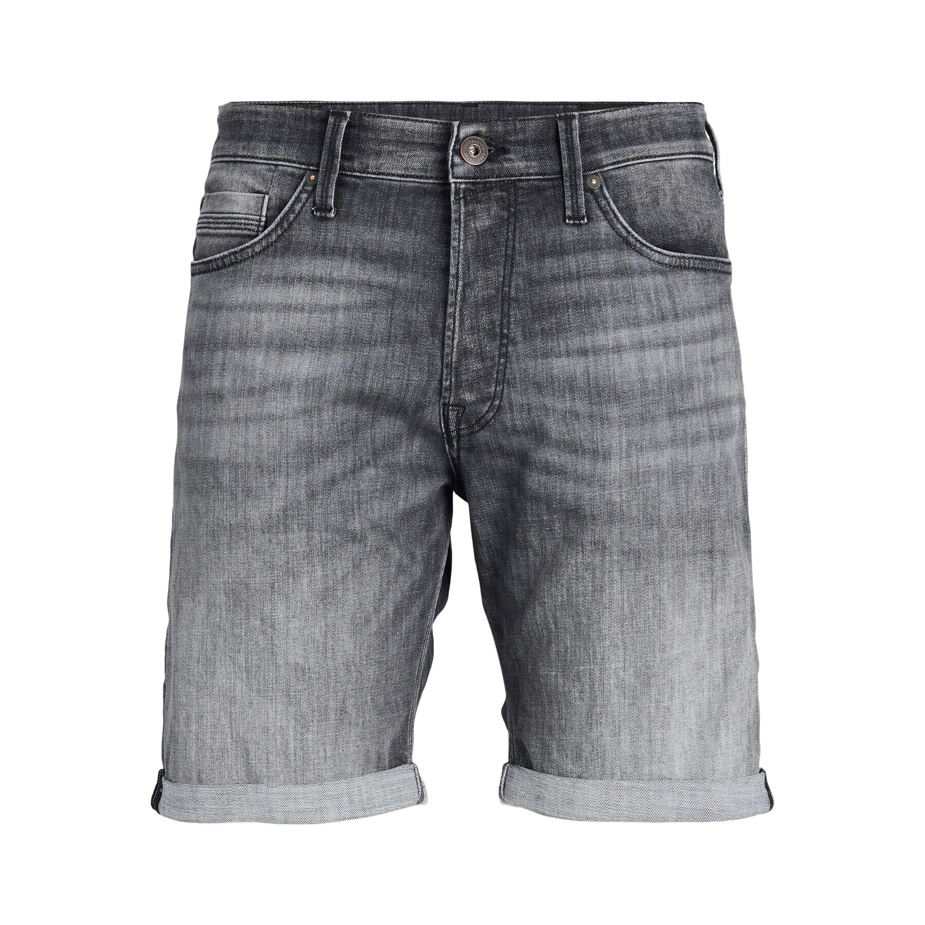 Jack&Jones Дънкови шорти Chris 12236193 Сив Relaxed Fit - Pepit.bg