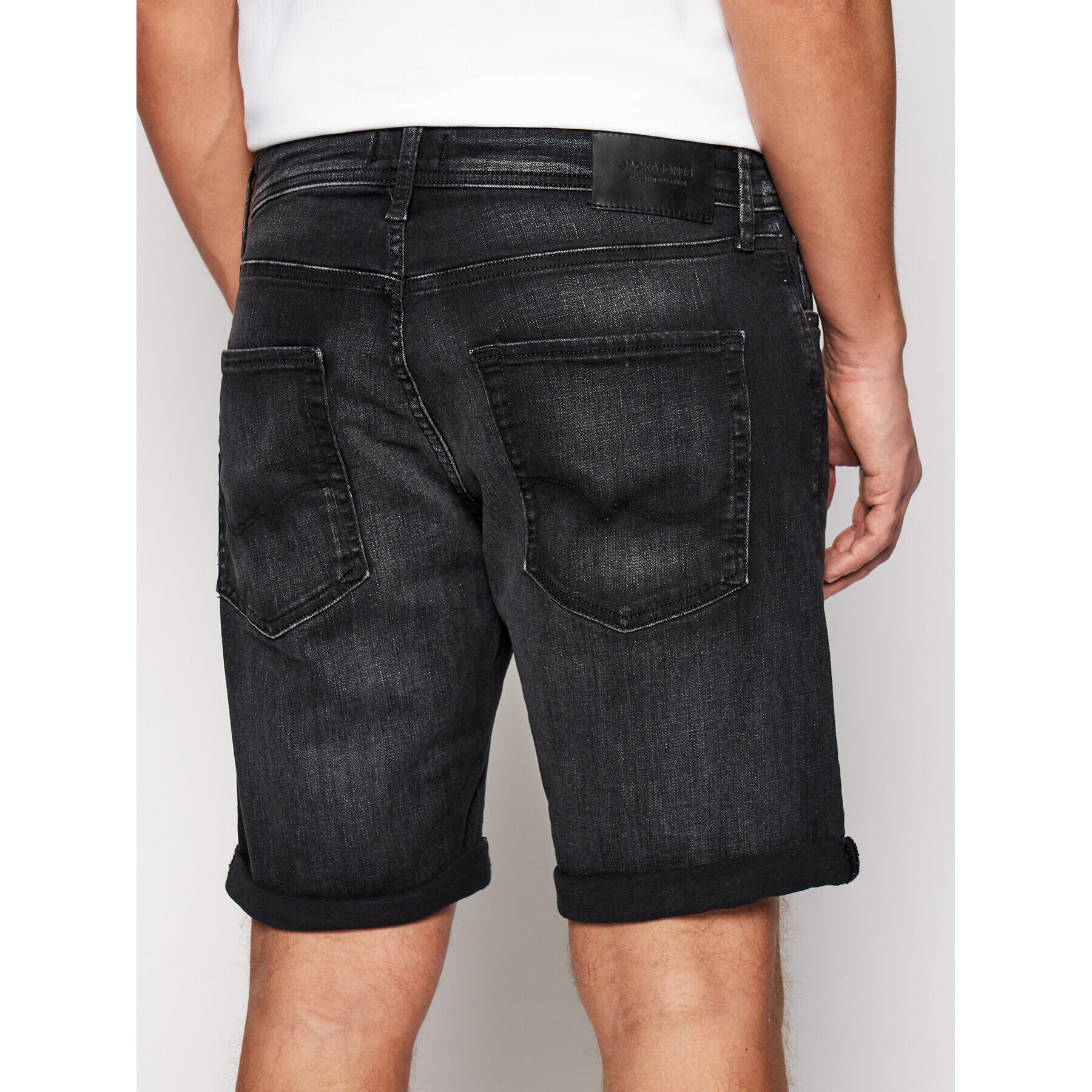 Jack&Jones Дънкови шорти Jjrick Jjorg 12170318 Черен Regular Fit - Pepit.bg