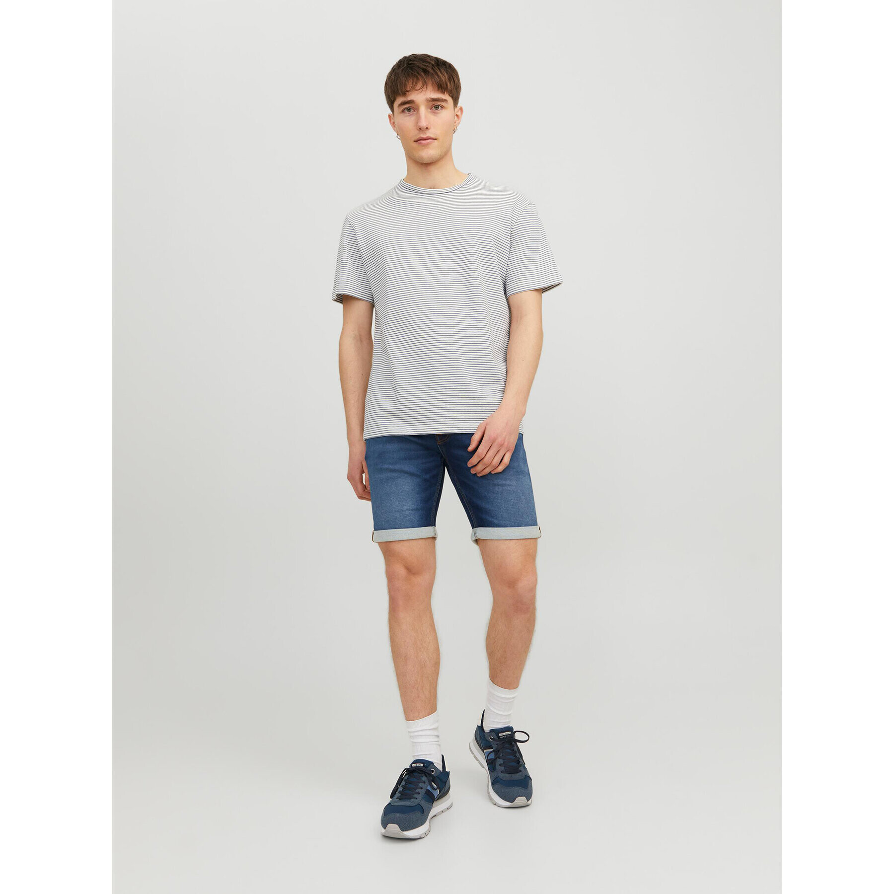 Jack&Jones Дънкови шорти Rick 12223677 Тъмносин Regular Fit - Pepit.bg