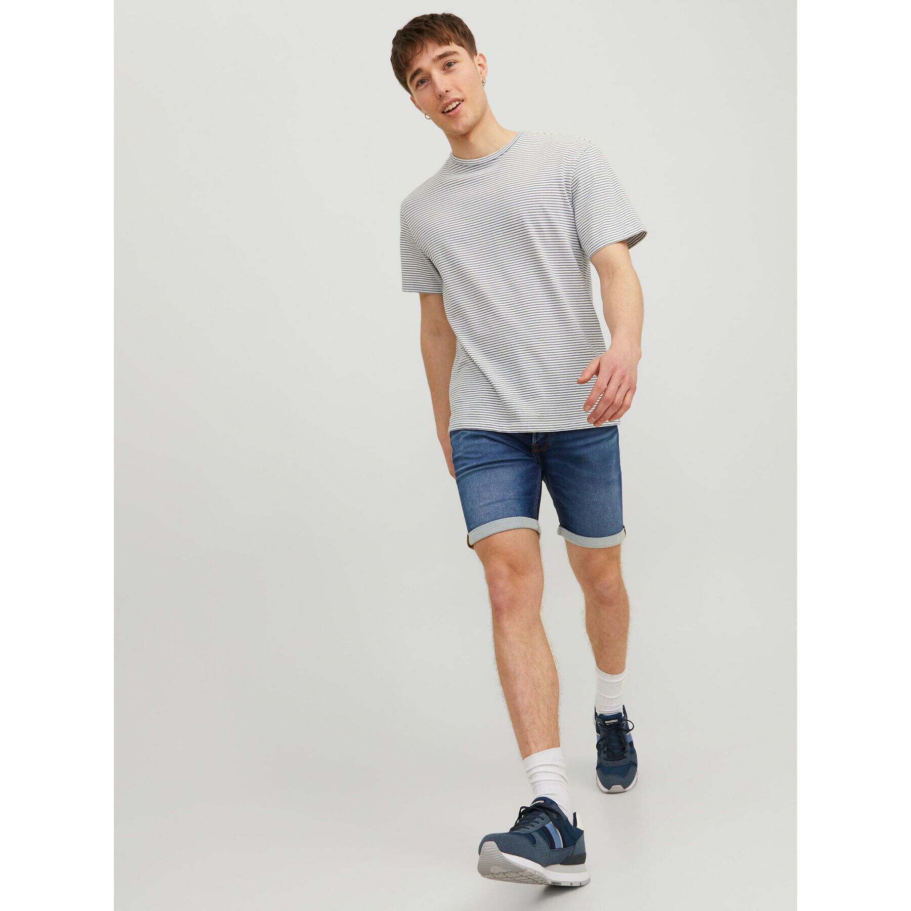 Jack&Jones Дънкови шорти Rick 12223677 Тъмносин Regular Fit - Pepit.bg