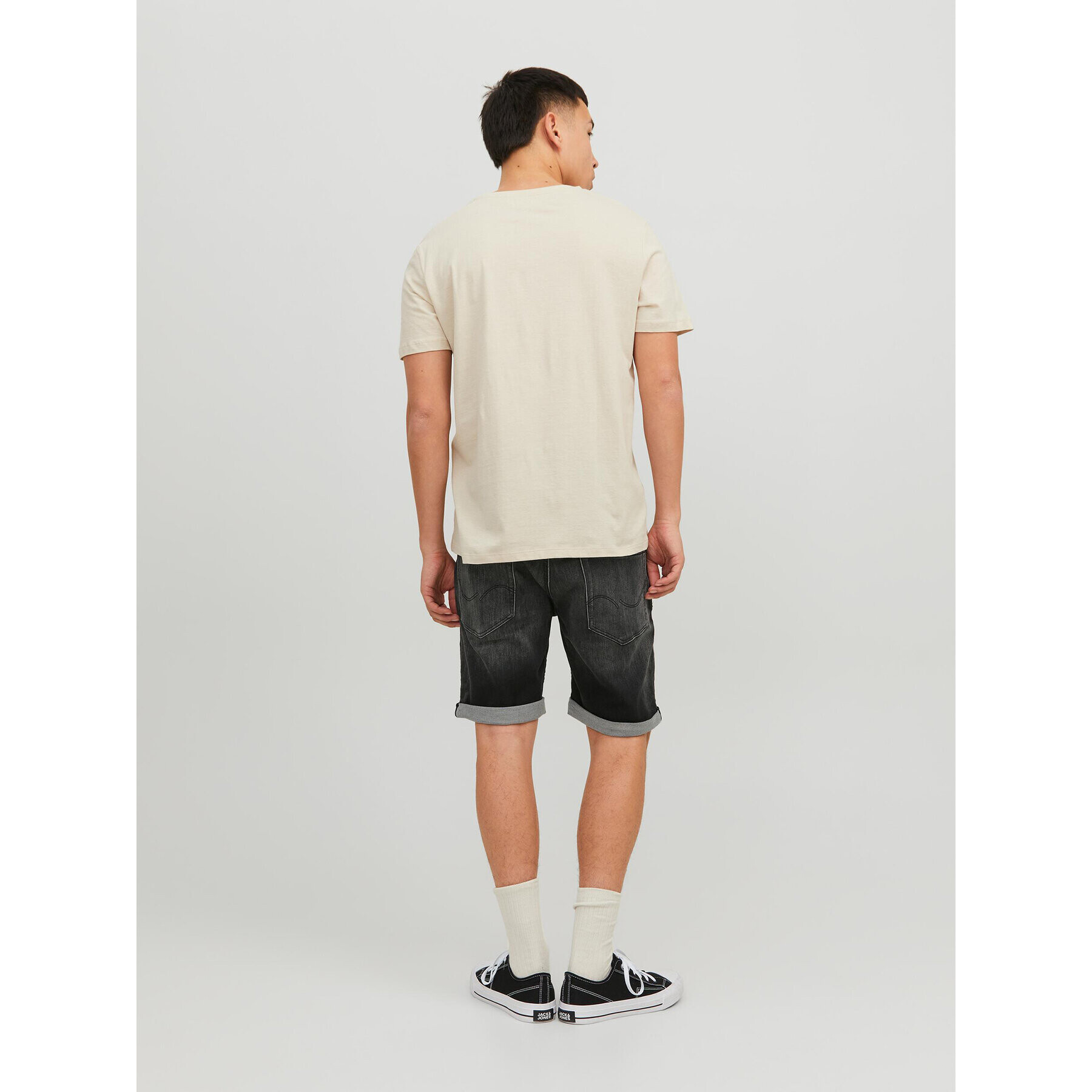 Jack&Jones Дънкови шорти Rick 12224129 Черен Regular Fit - Pepit.bg