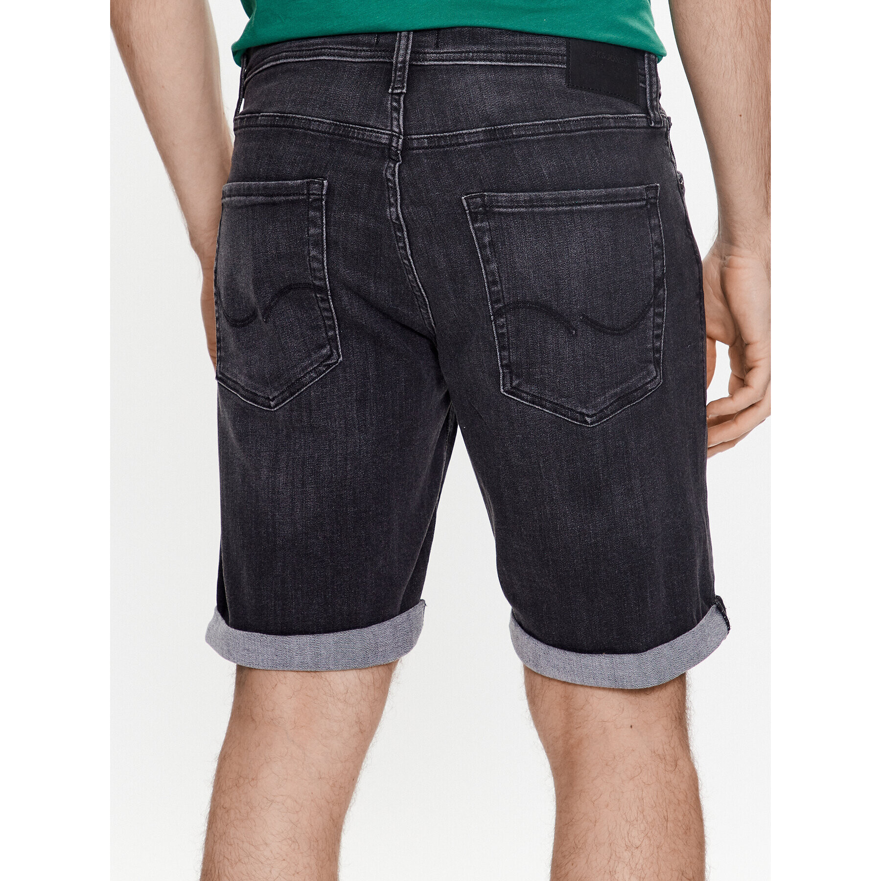 Jack&Jones Дънкови шорти Rick 12225902 Черен Regular Fit - Pepit.bg