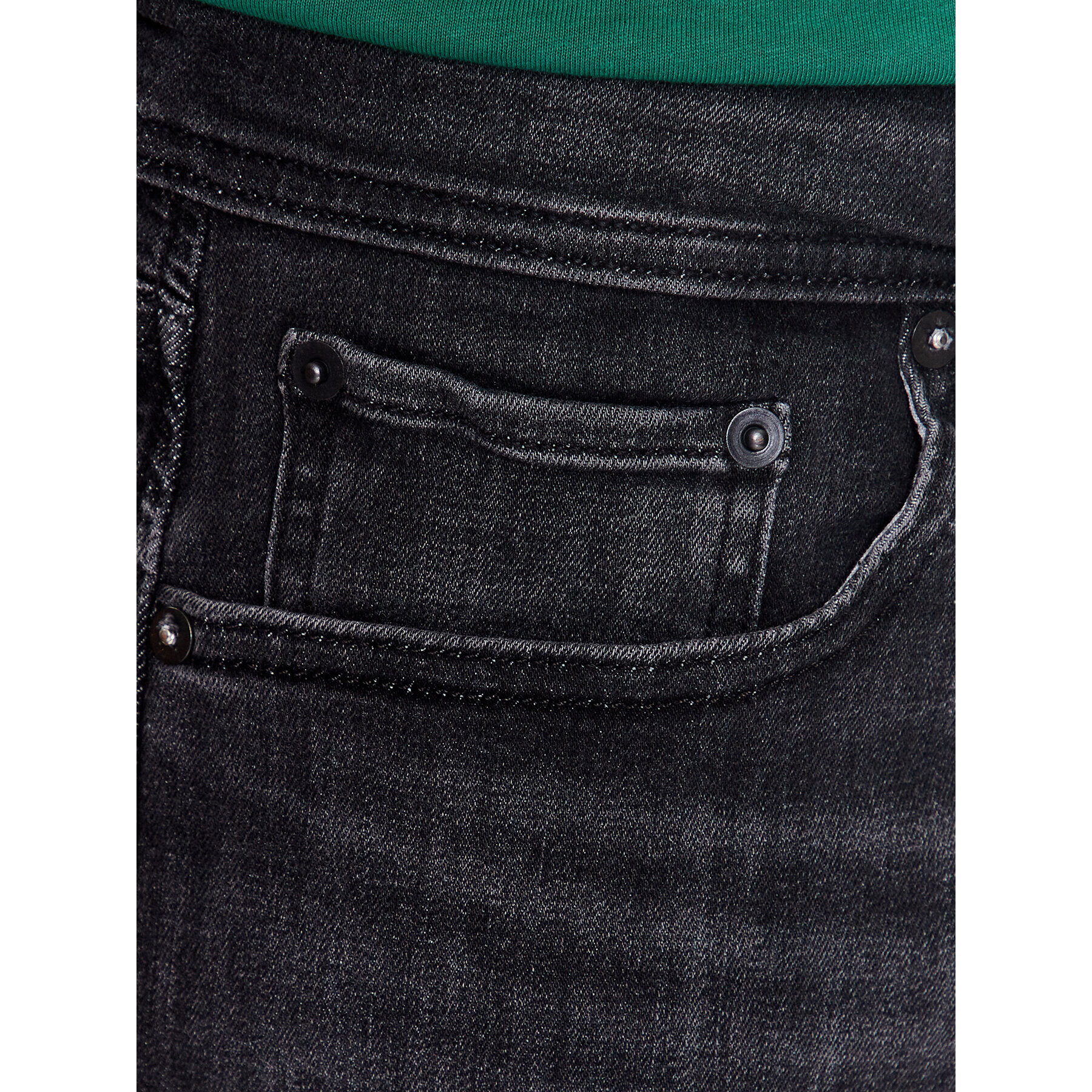 Jack&Jones Дънкови шорти Rick 12225902 Черен Regular Fit - Pepit.bg