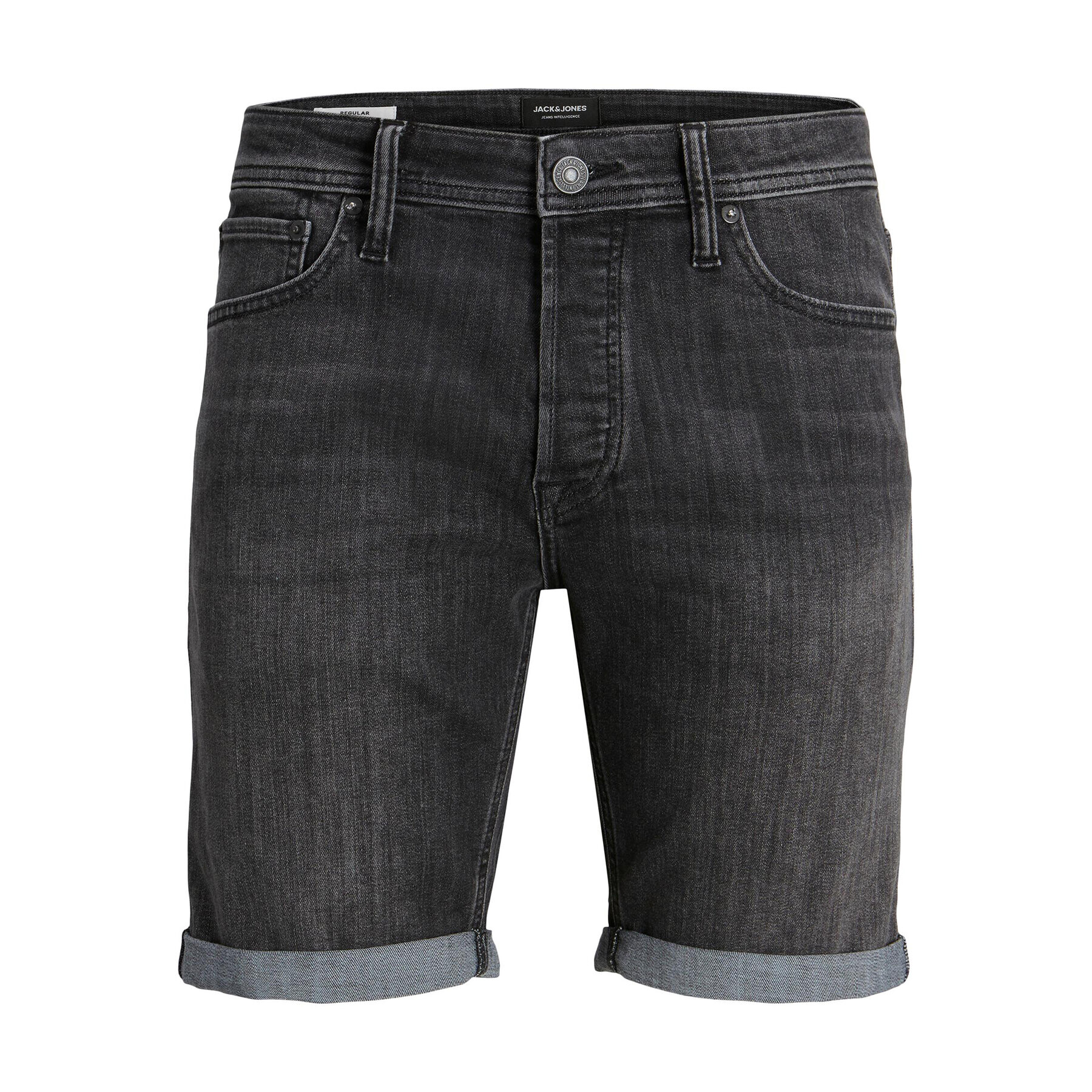 Jack&Jones Дънкови шорти Rick 12225902 Черен Regular Fit - Pepit.bg
