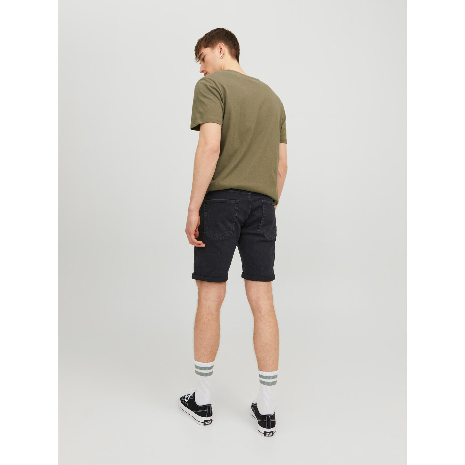 Jack&Jones Дънкови шорти Rick 12228278 Черен Regular Fit - Pepit.bg