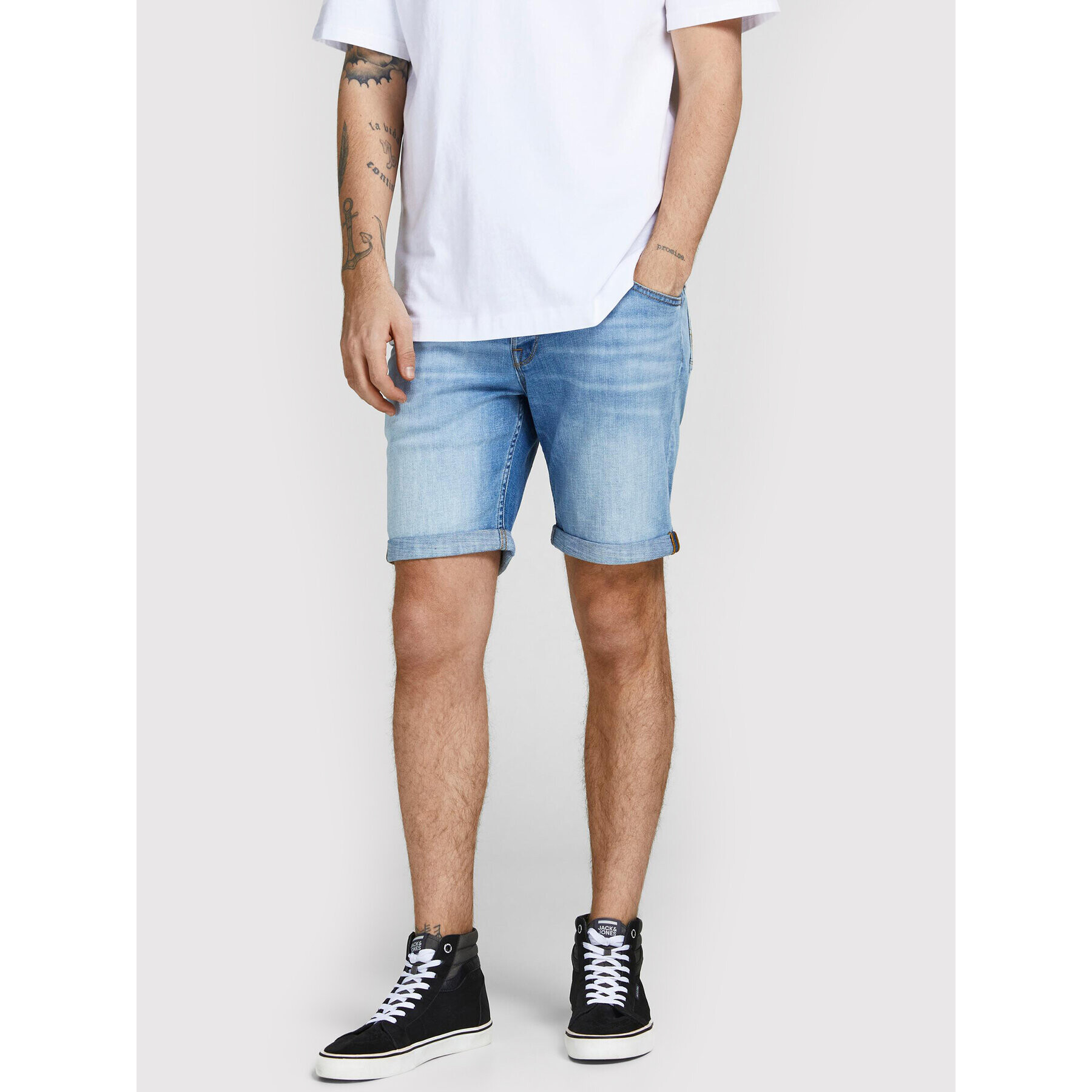 Jack&Jones Дънкови шорти Rick Fox 12201628 Син Regular Fit - Pepit.bg