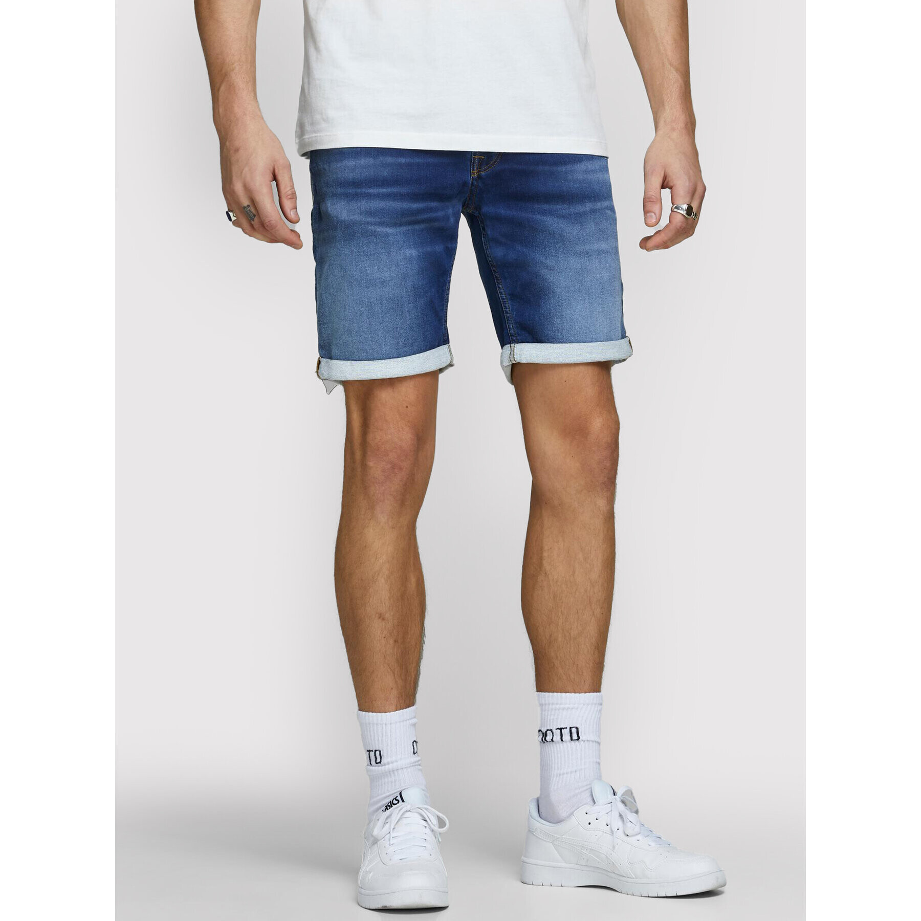 Jack&Jones Дънкови шорти Rick Icon 12166269 Тъмносин Regular Fit - Pepit.bg