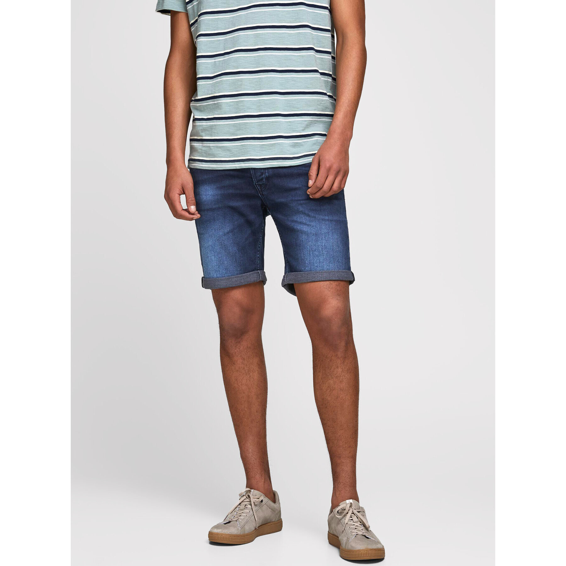 Jack&Jones Дънкови шорти Rick Icon 12170014 Тъмносин Regular Fit - Pepit.bg