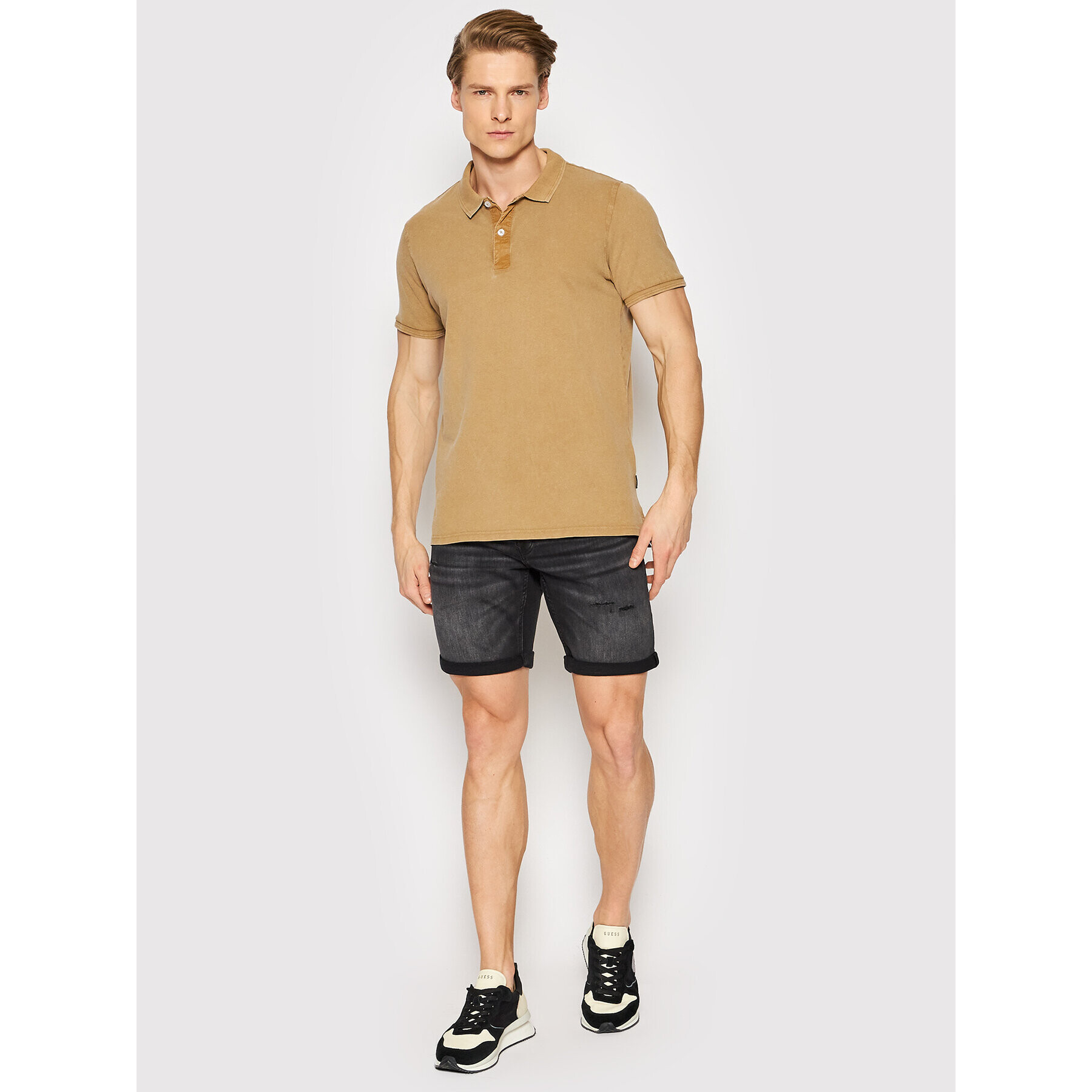 Jack&Jones Дънкови шорти Rick Icon 12201639 Черен Regular Fit - Pepit.bg