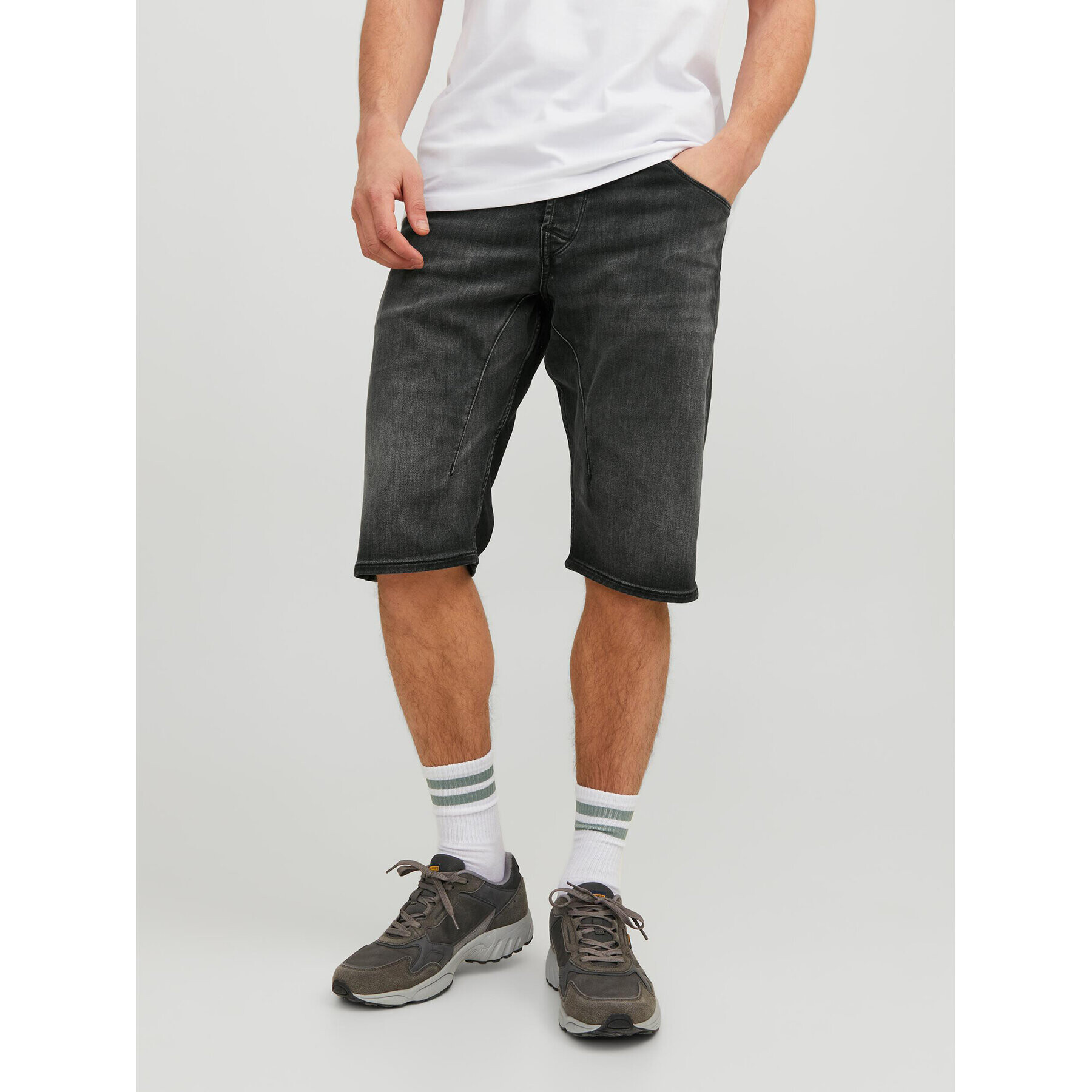 Jack&Jones Дънкови шорти Scale 12223991 Черен Regular Fit - Pepit.bg