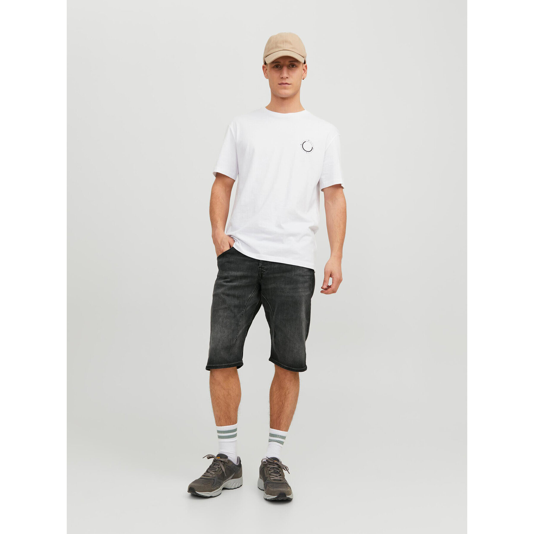 Jack&Jones Дънкови шорти Scale 12223991 Черен Regular Fit - Pepit.bg