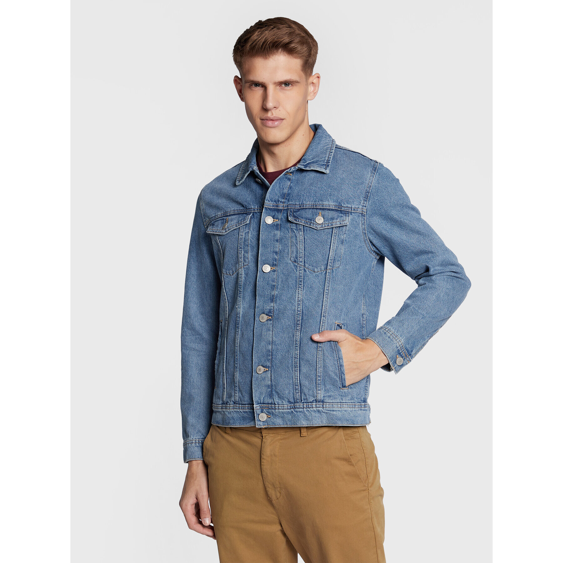 Jack&Jones Дънково яке Jean 12212801 Син Regular Fit - Pepit.bg