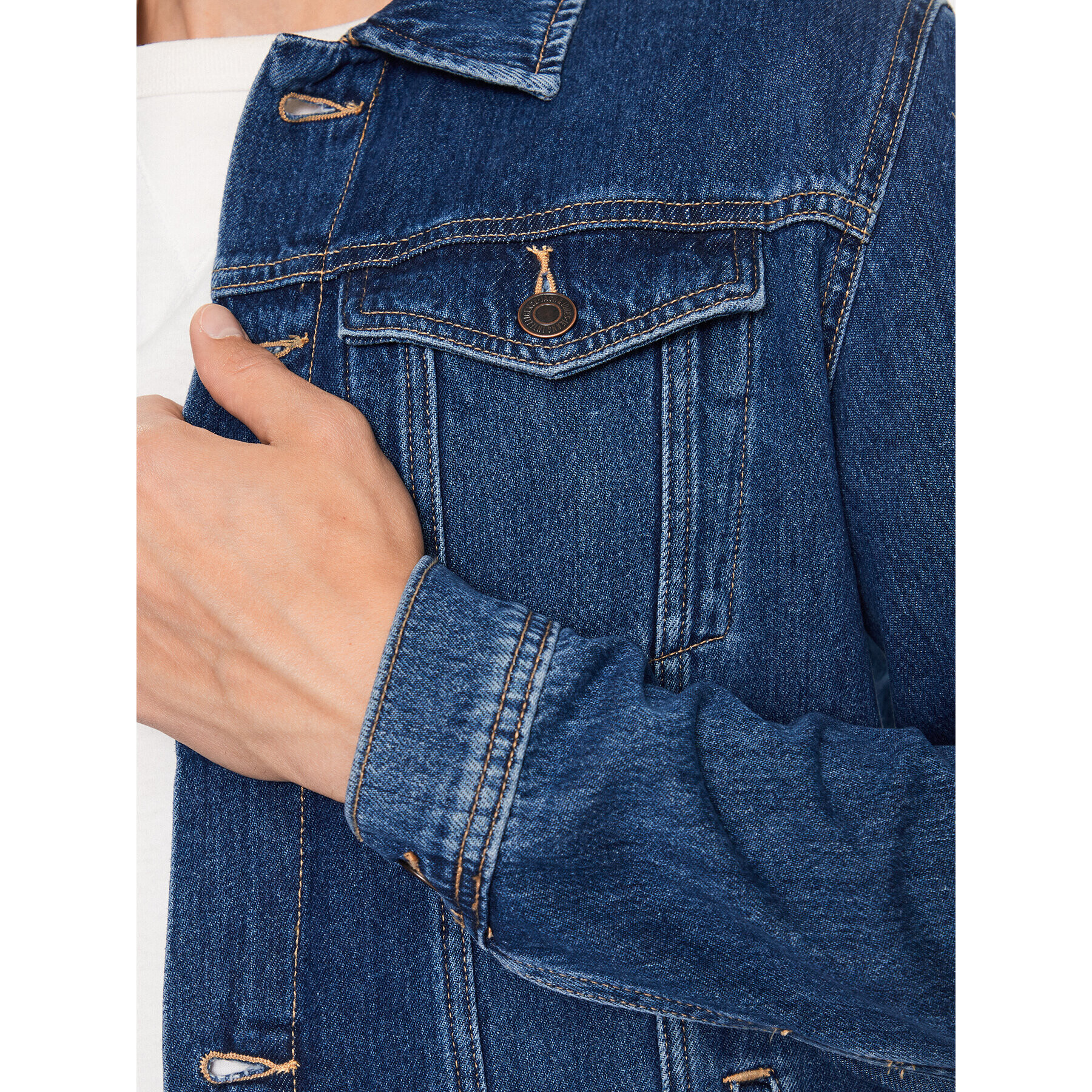 Jack&Jones Дънково яке Jean 12237196 Тъмносин Regular Fit - Pepit.bg