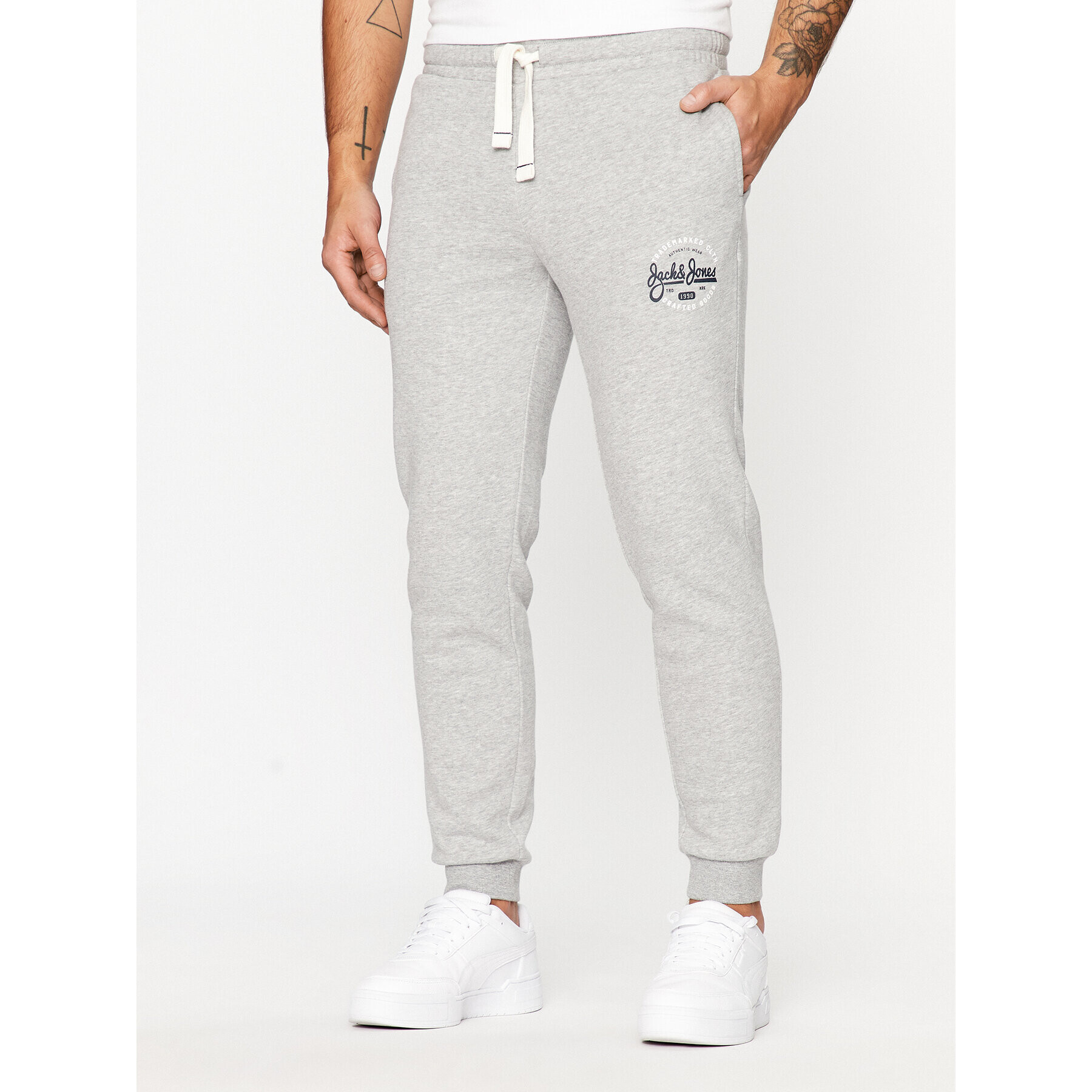 Jack&Jones Долнище анцуг 12236876 Сив Relaxed Fit - Pepit.bg