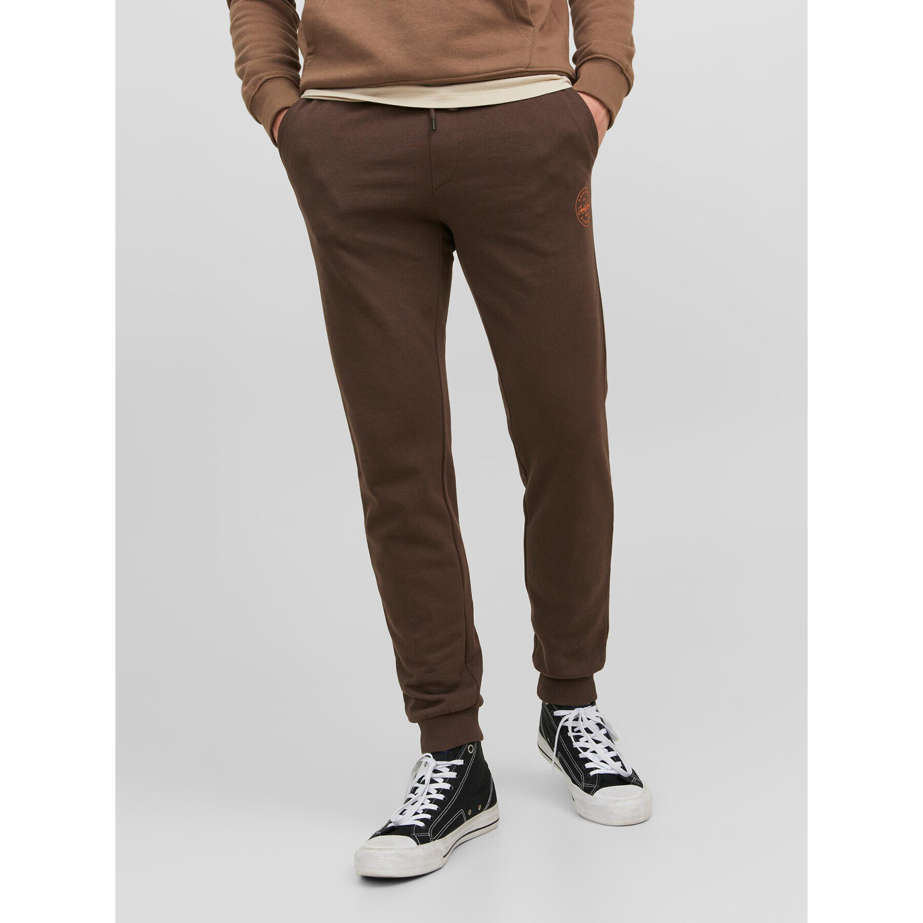 Jack&Jones Долнище анцуг Gordon 12165322 Кафяв Regular Fit - Pepit.bg